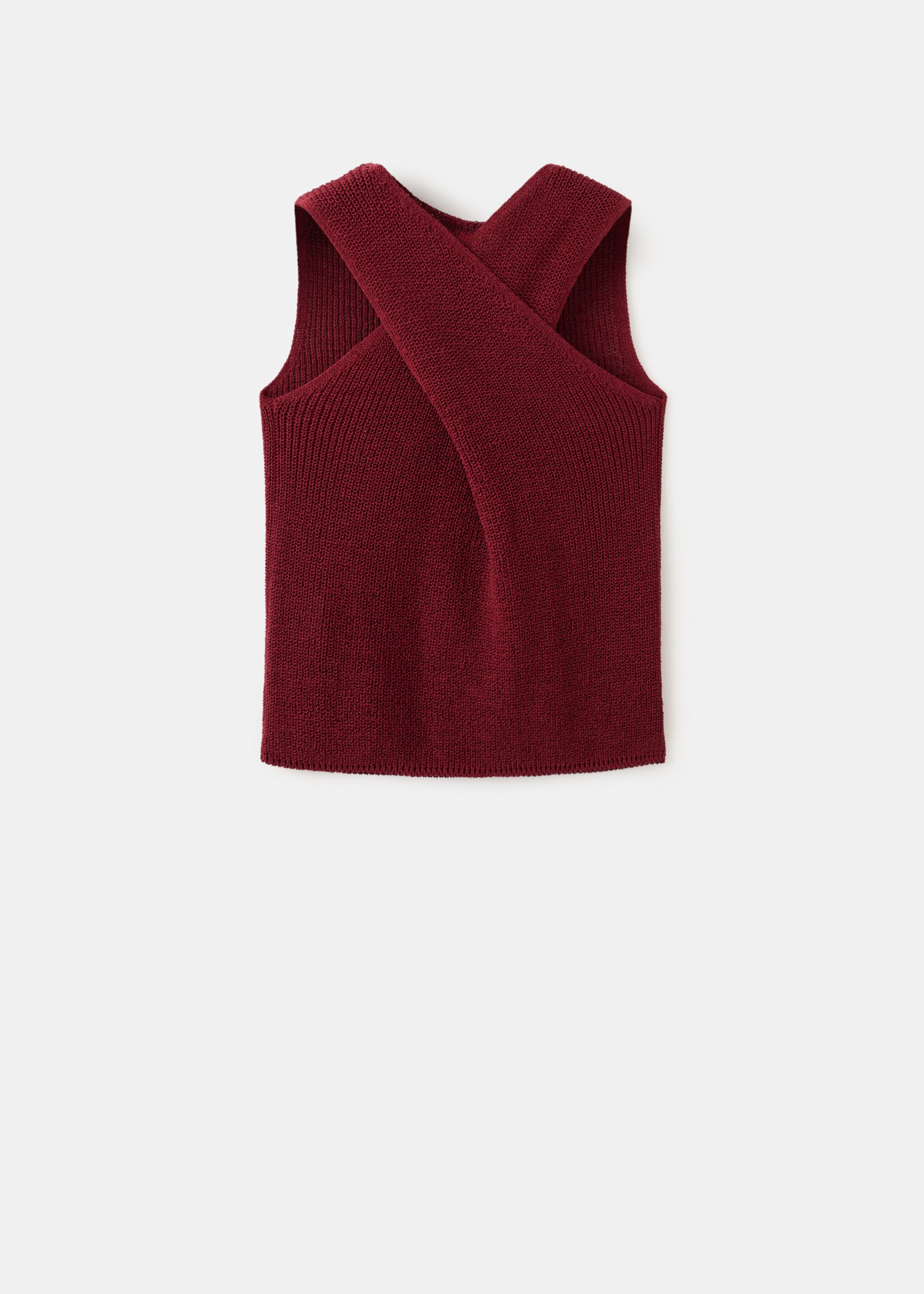 توب محبوك متقاطع - منتج دون نموذج, كستنائي. Ref: 27017172-00.