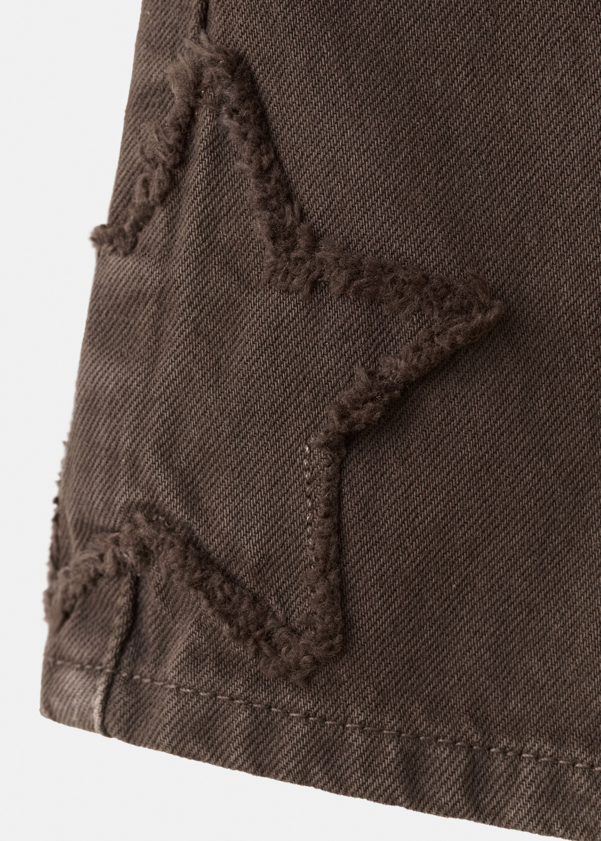 Bestickte Shorts mit Sternen - Detail des Artikels 8, Schokolade. Ref: 27017784-00.