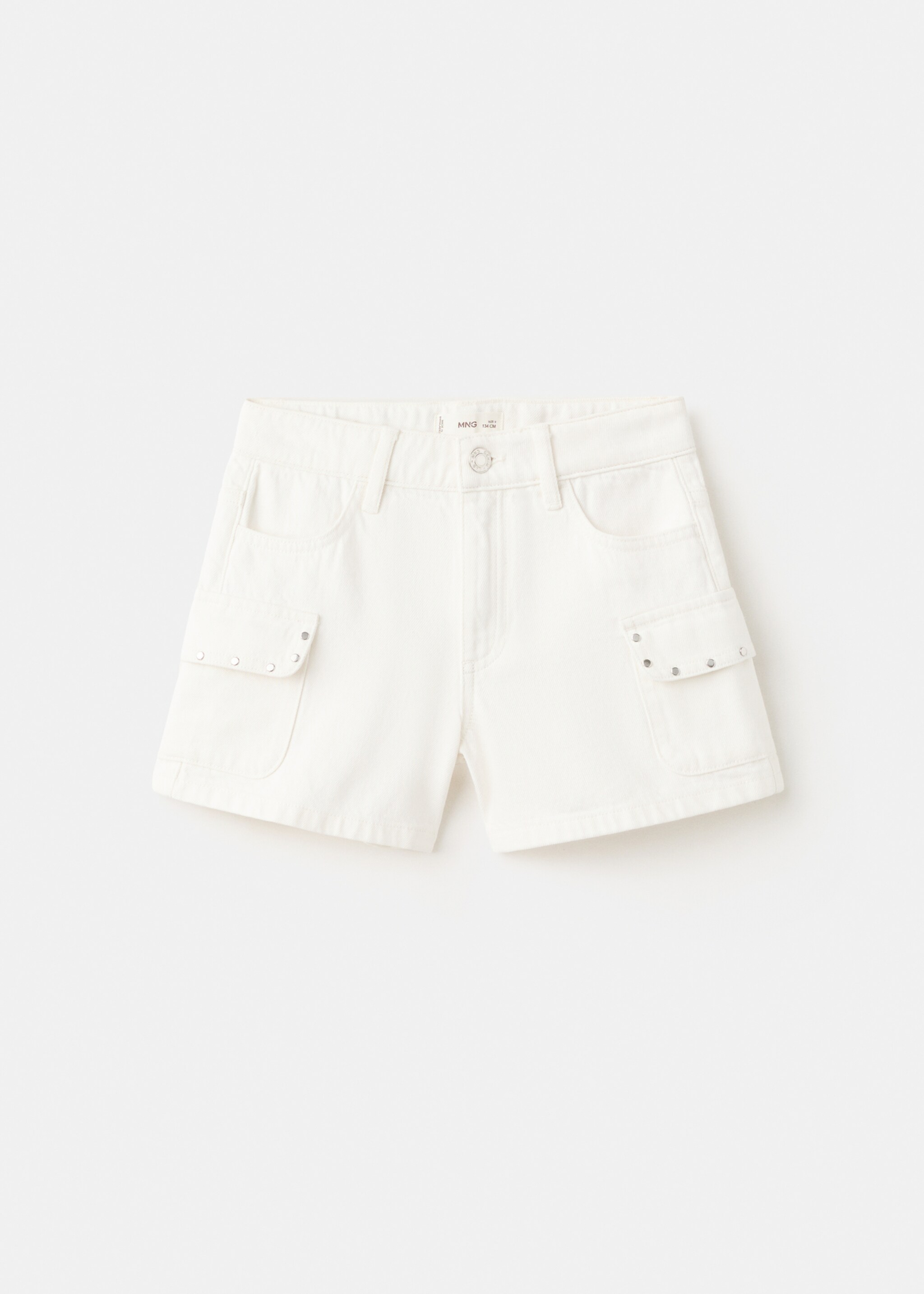 Studded pocket shorts - Article without model, White. Ref: 27017785-00.