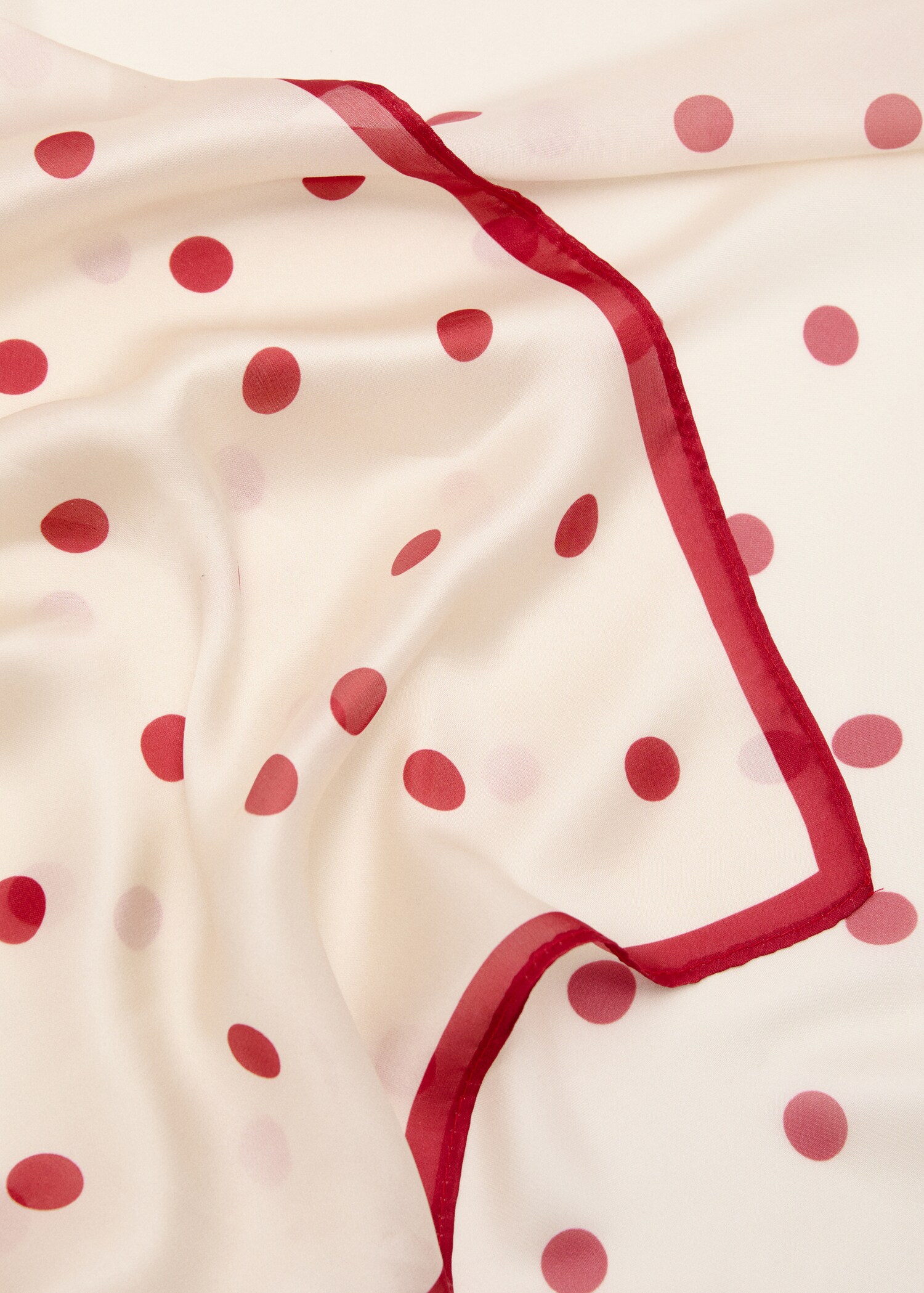 Satin check-print scarf - Details of the article 1