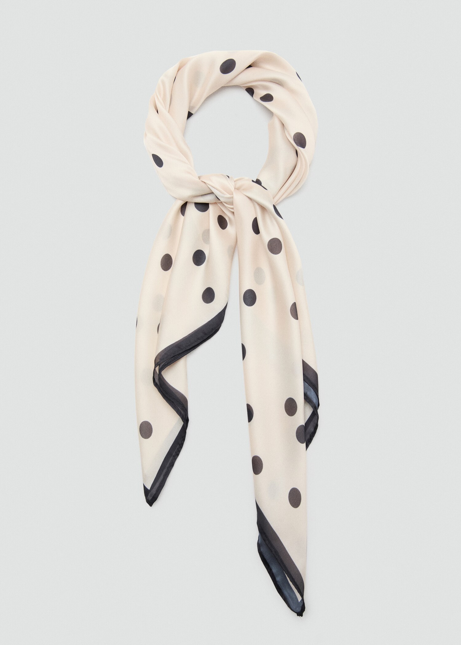 Satin check-print scarf - Medium plane