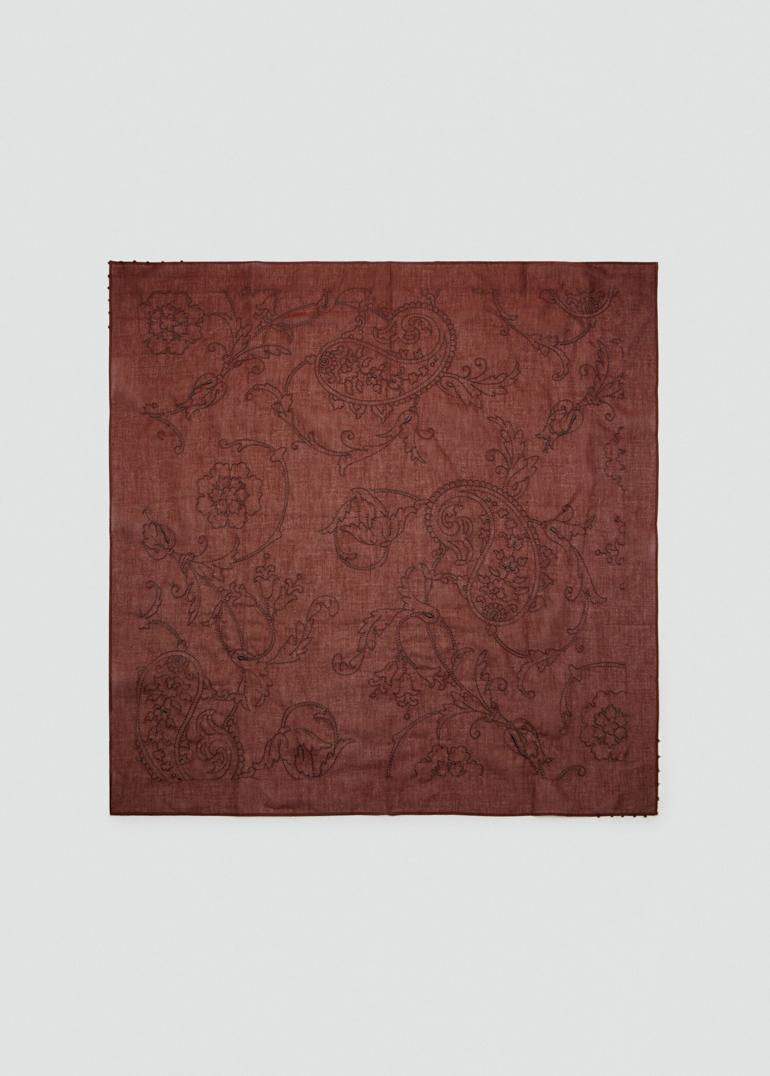 Pañuelo algodón bordado floral - Artículo sin modelo