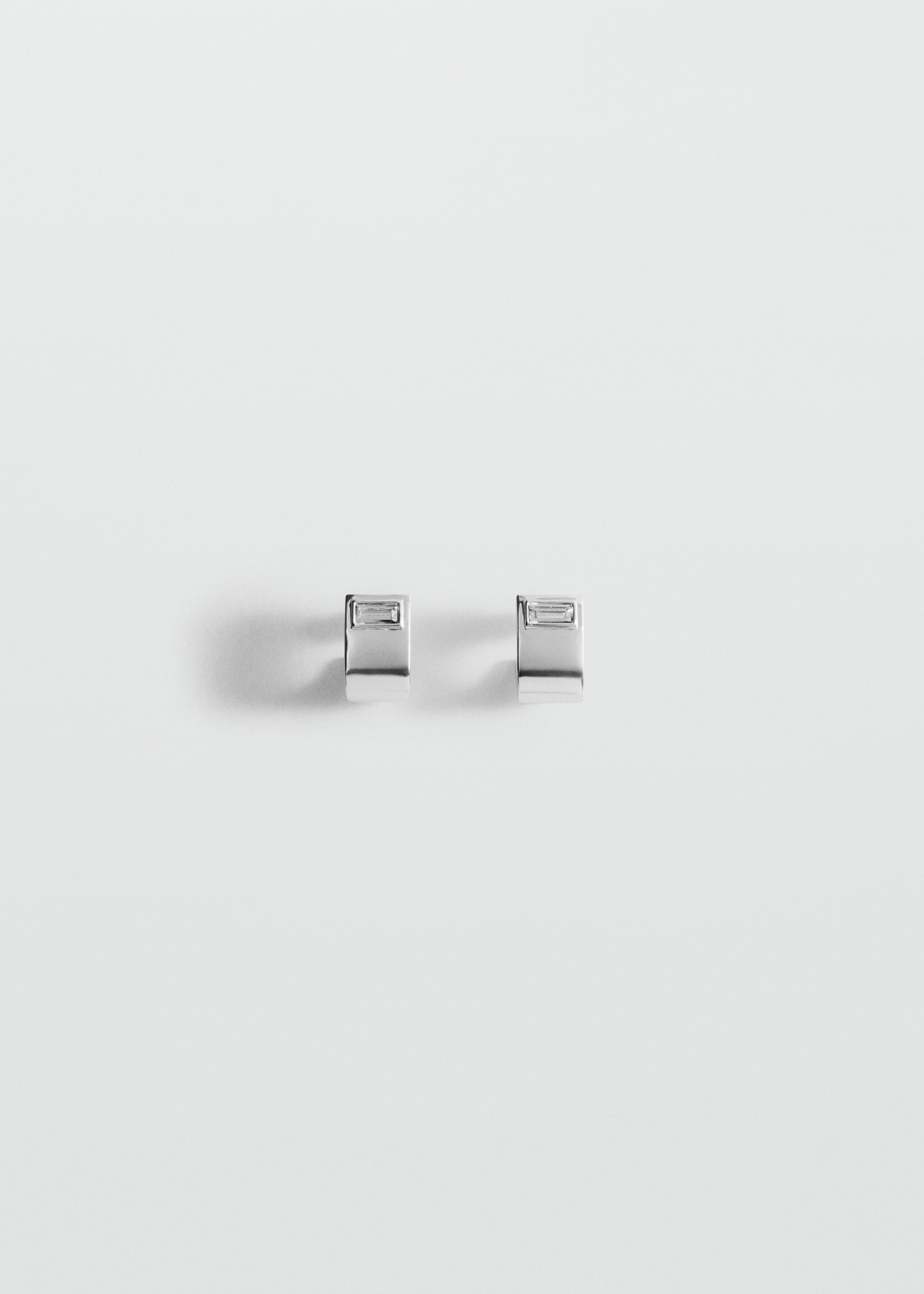 Semi-ring crystal earrings - Article without model, Silver. Ref: 27017795-00.