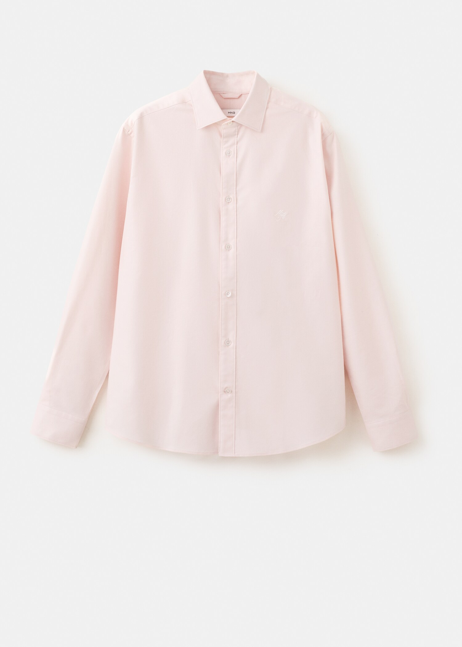 100% cotton regular fit embroidered shirt - Article without model