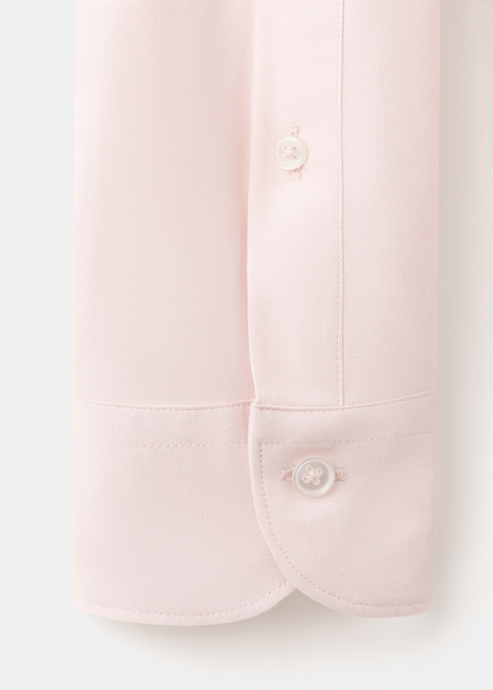 100% cotton regular fit embroidered shirt - Details of the article 0, Light Pink. Ref: 27017800-00.