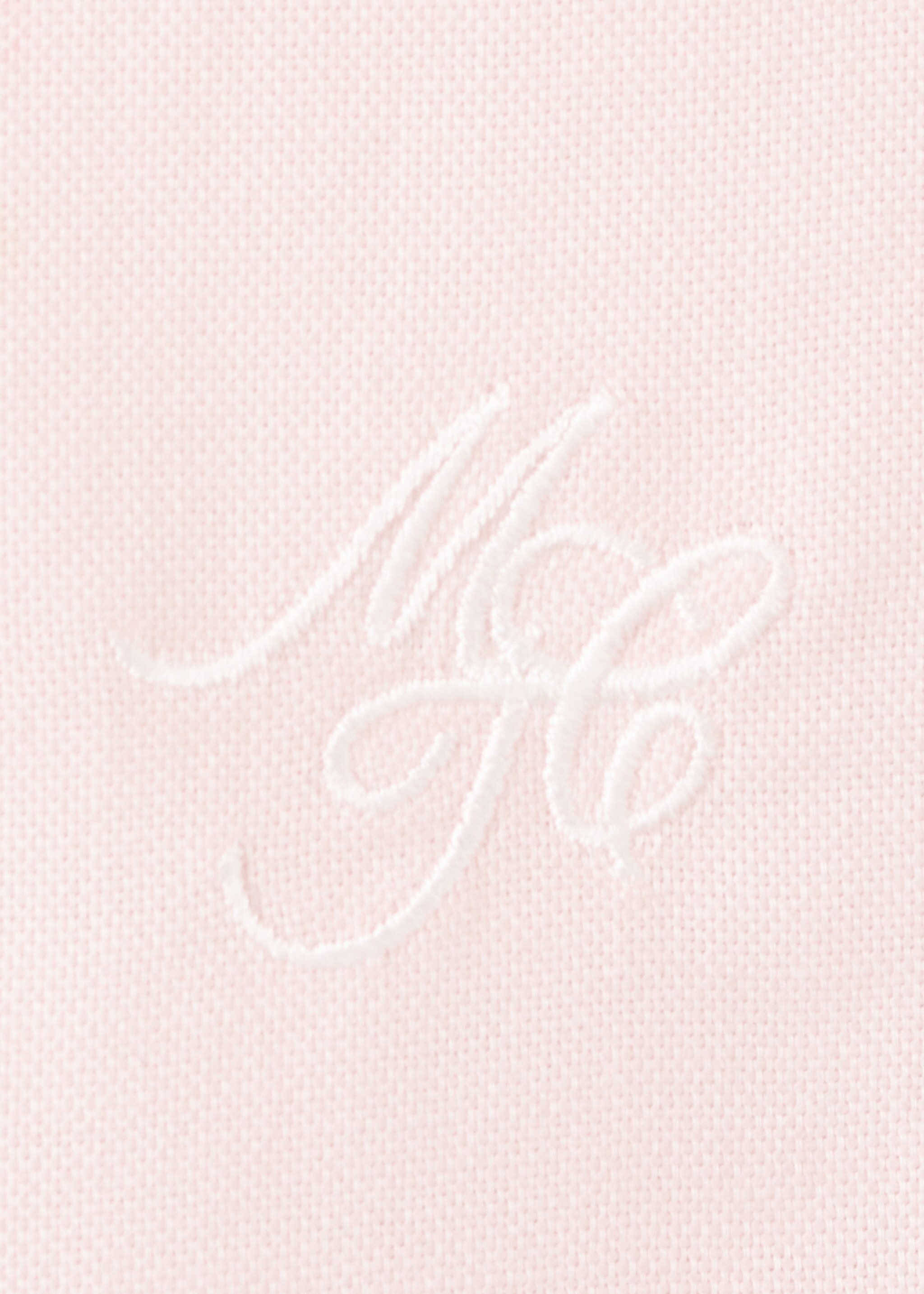 100% cotton regular fit embroidered shirt - Details of the article 8, Light Pink. Ref: 27017800-00.