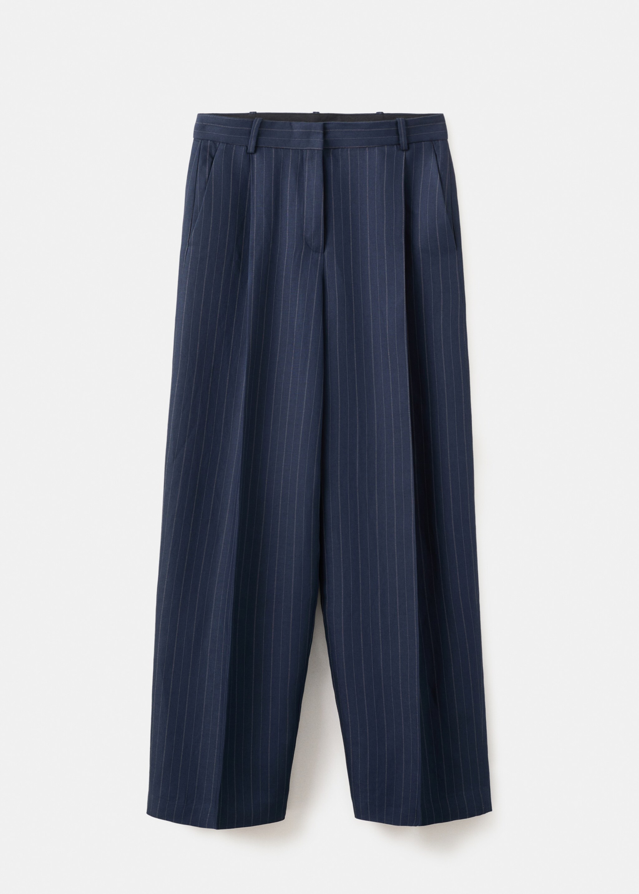 Pinstripe suit trousers - Article without model, Navy. Ref: 27017802-00.