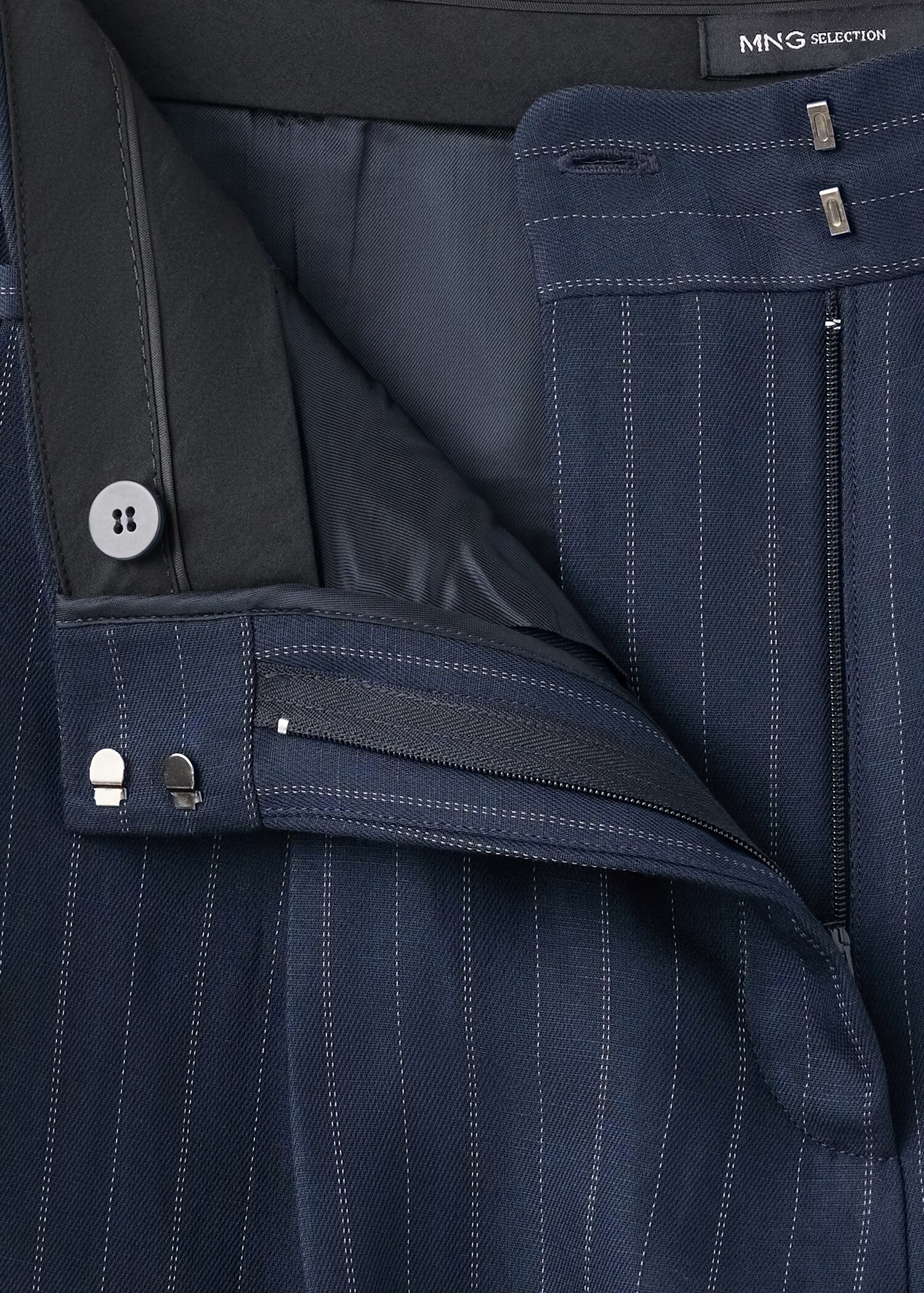 Pinstripe suit trousers - Details of the article 0