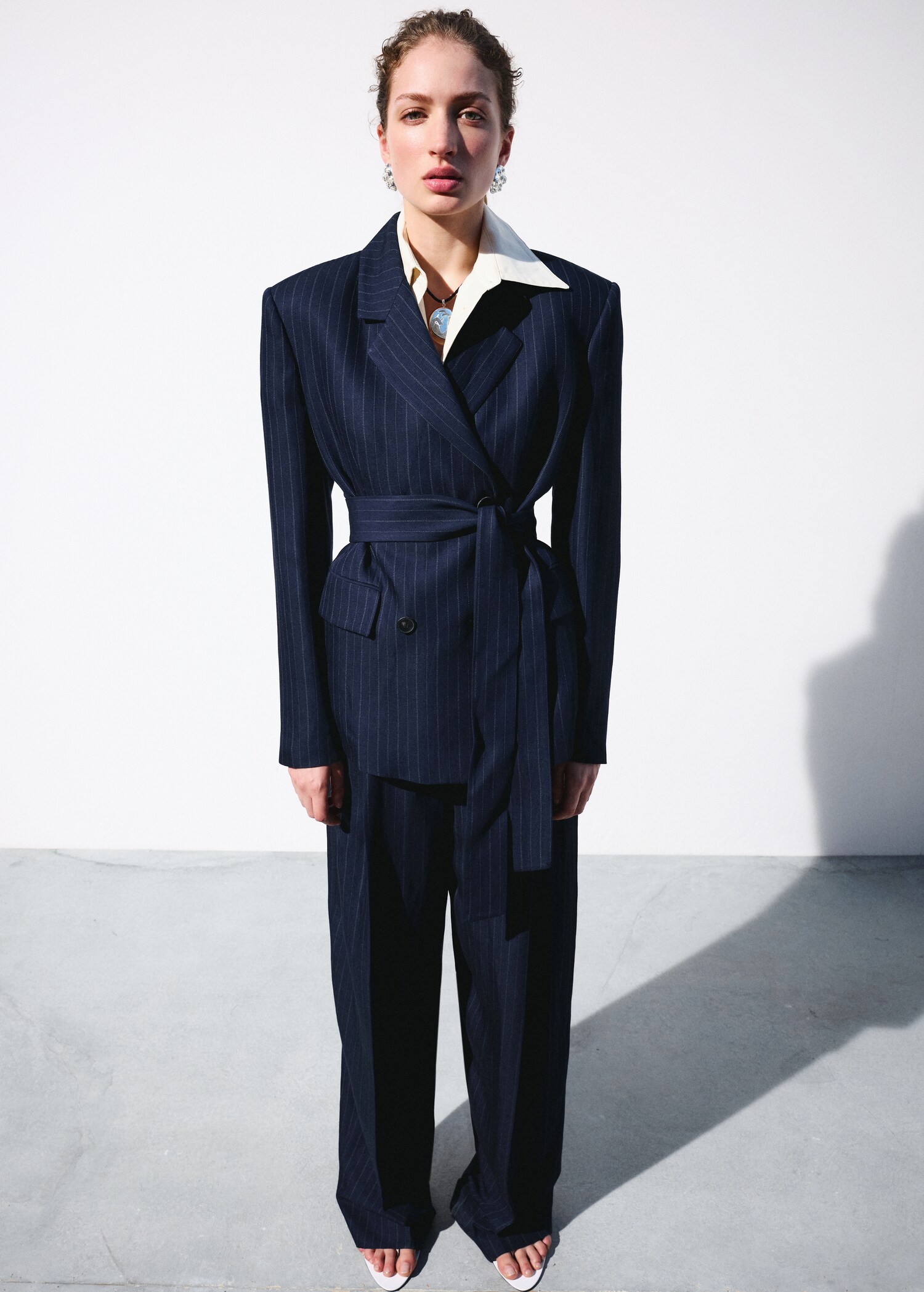 Pinstripe suit trousers - Details of the article 2