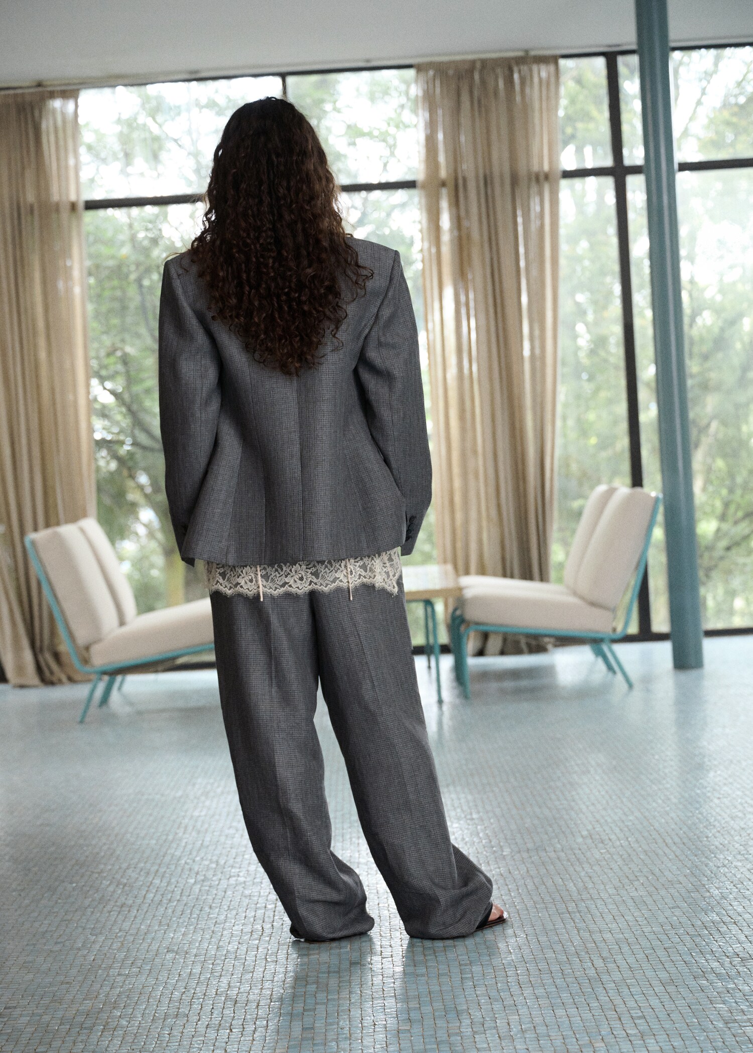 Flecked suit trousers - Reverse of the article