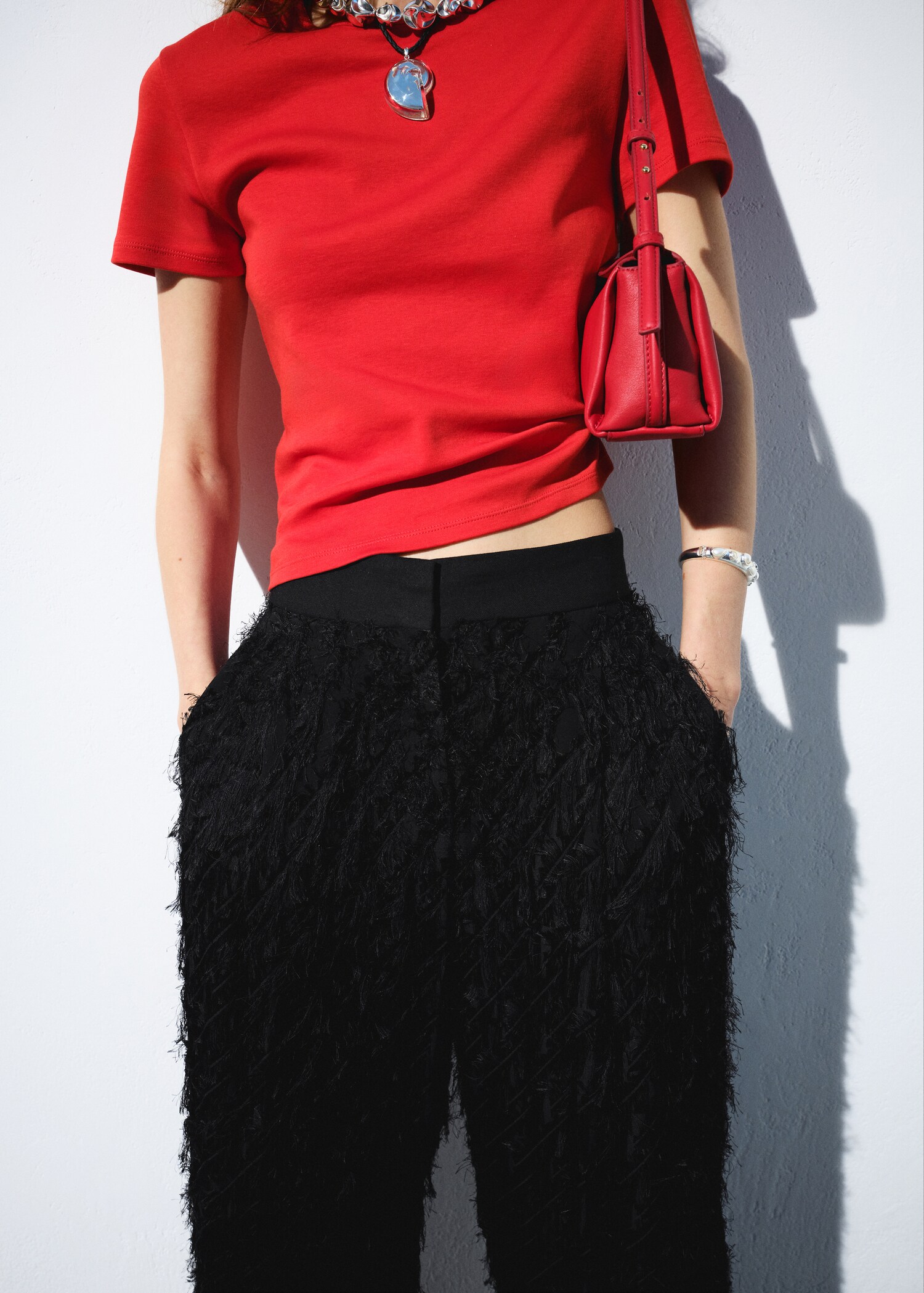 Pantalón recto hilos - Plano medio