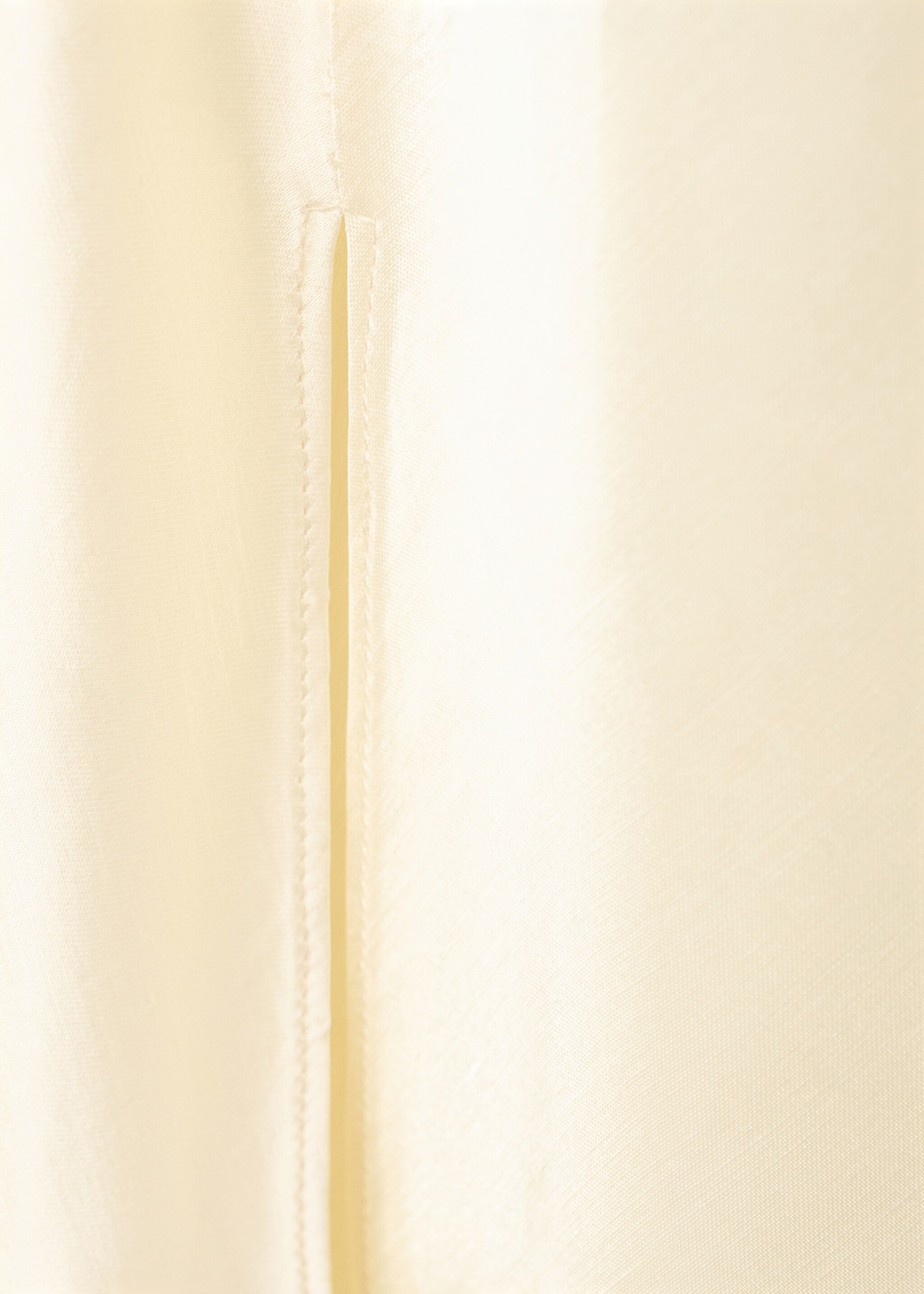 Satin V-neck dress - Details of the article 0, Ecru. Ref: 27017806-00.