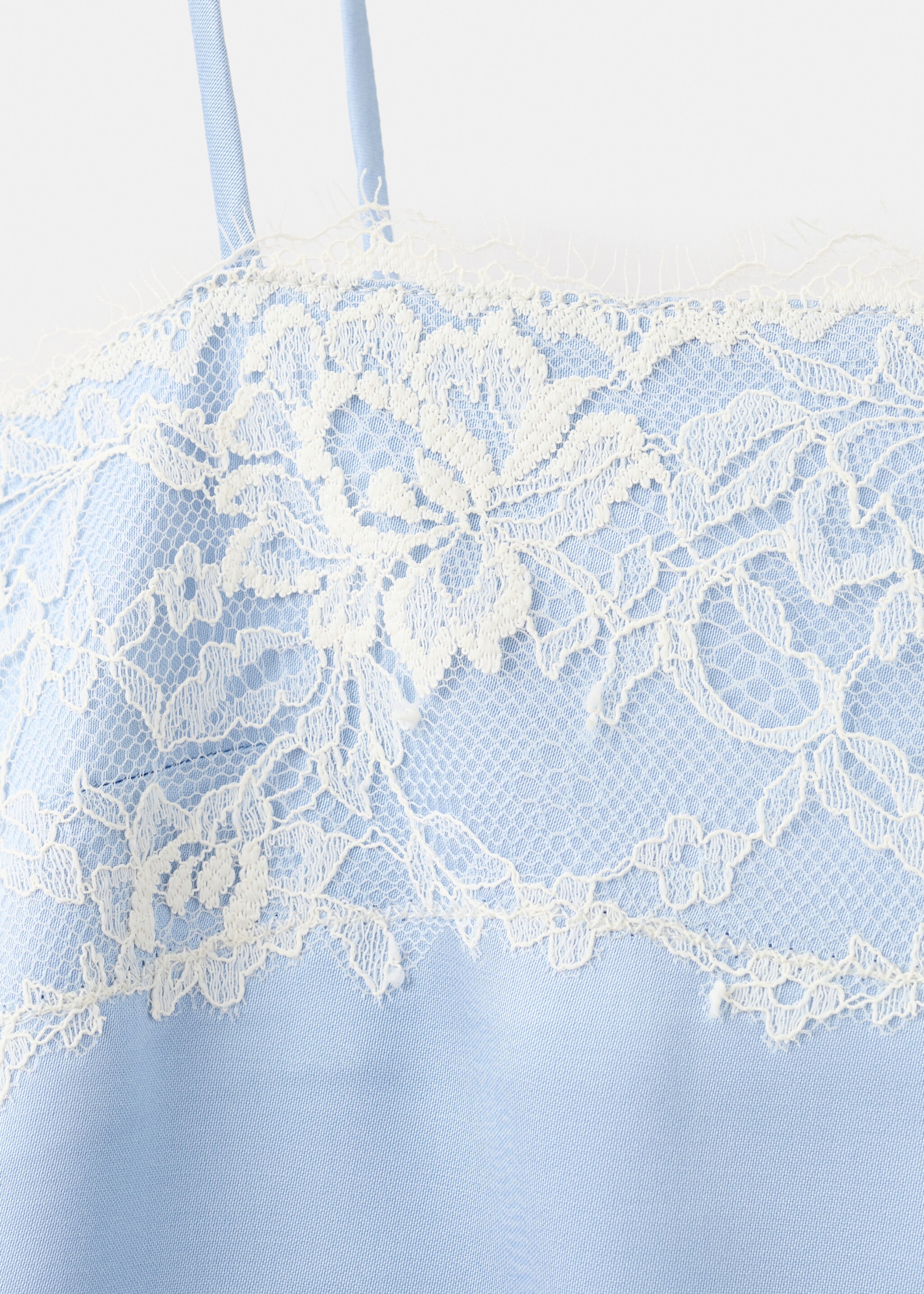 Robe lingerie en dentelle - Détail de l'article 8, Bleu ciel. Ref: 27017807-00.