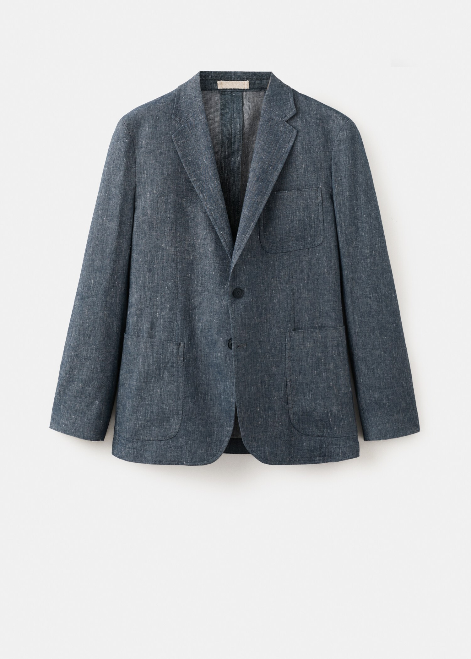 Slim fit linen cotton-blend blazer - Article without model