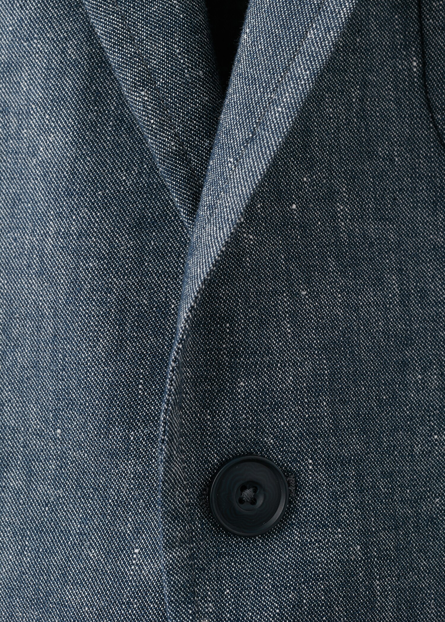 Slim fit linen cotton-blend blazer - Details of the article 8