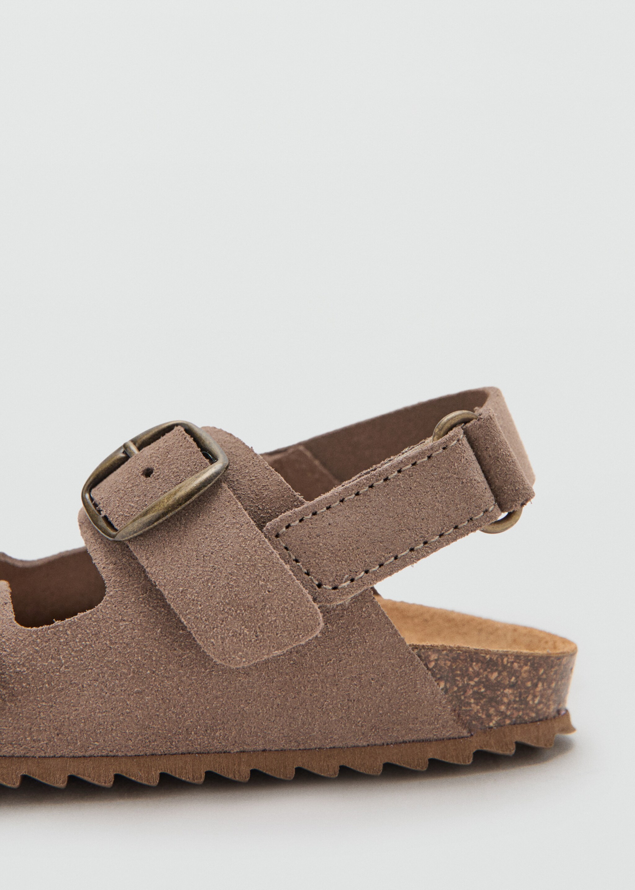 Buckles leather sandal - Details of the article 1, Medium Brown. Ref: 27017896-00.