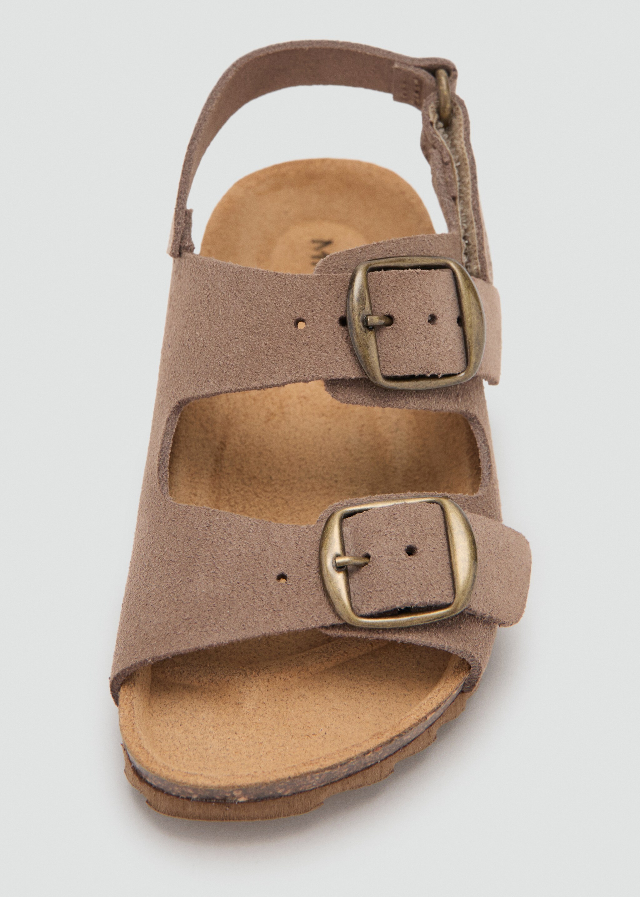Buckles leather sandal - Details of the article 2, Medium Brown. Ref: 27017896-00.