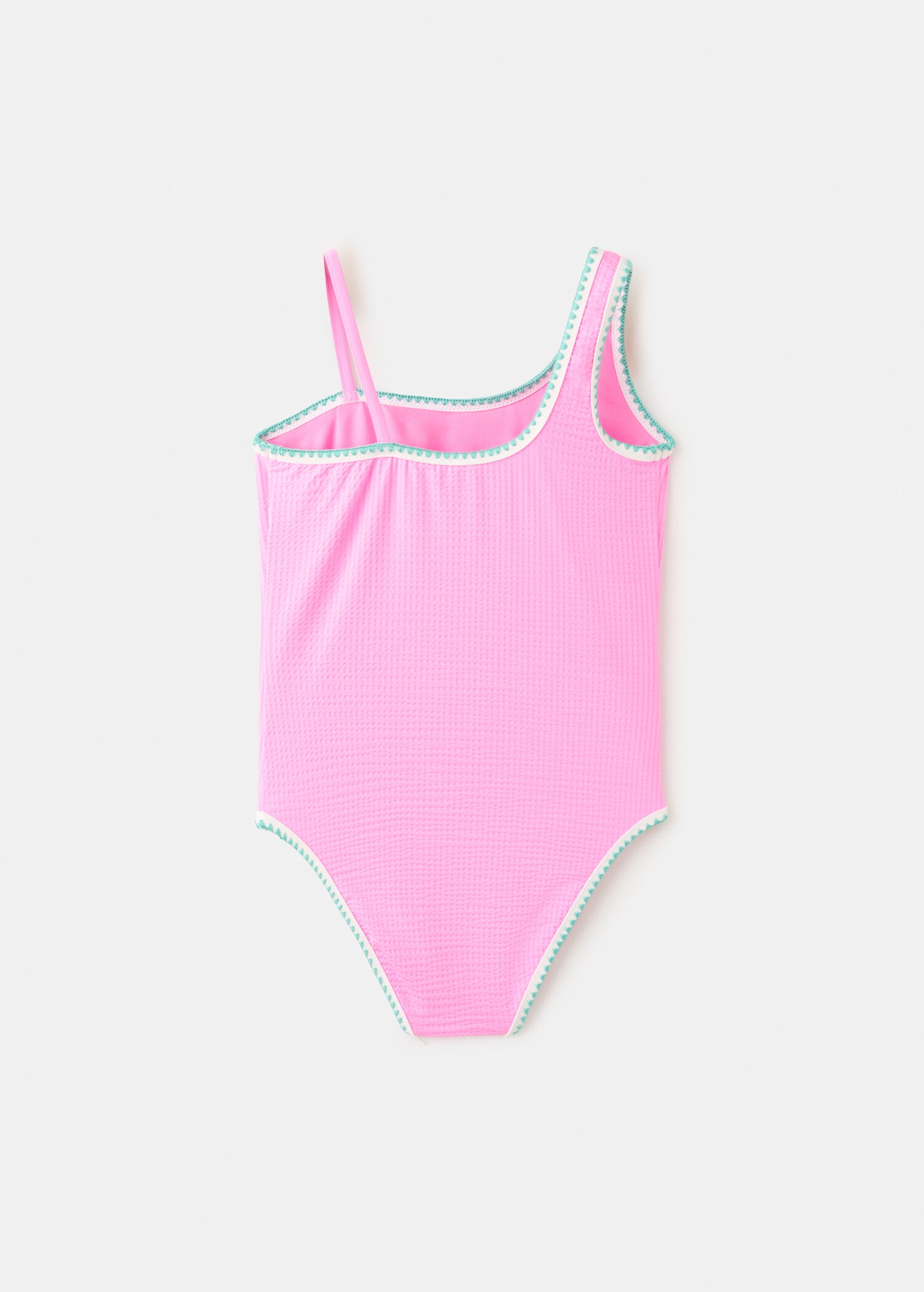 Asymmetrical textured swimsuit - Reverse of the article