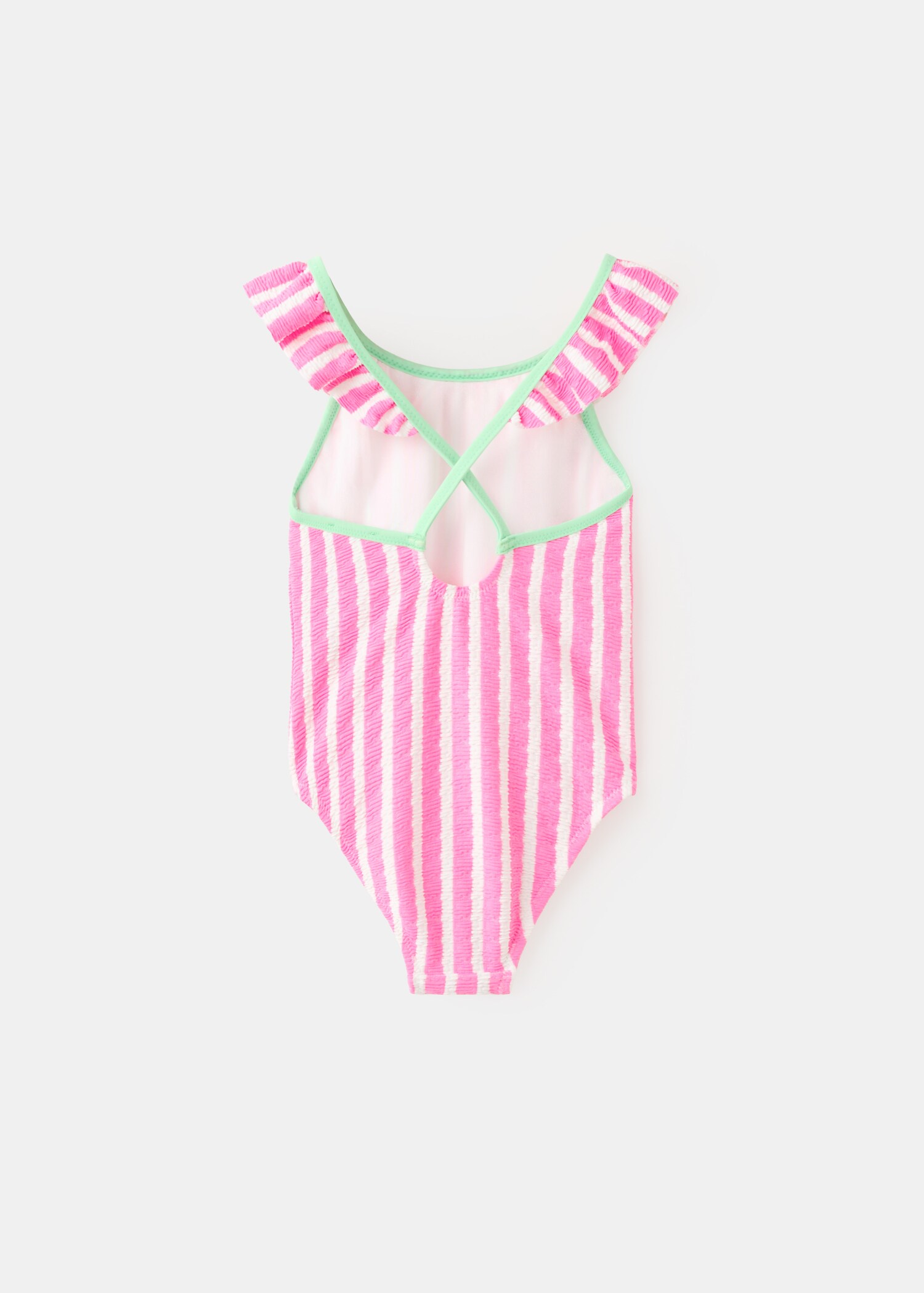 Ruffle striped swimsuit - Reverse of the article