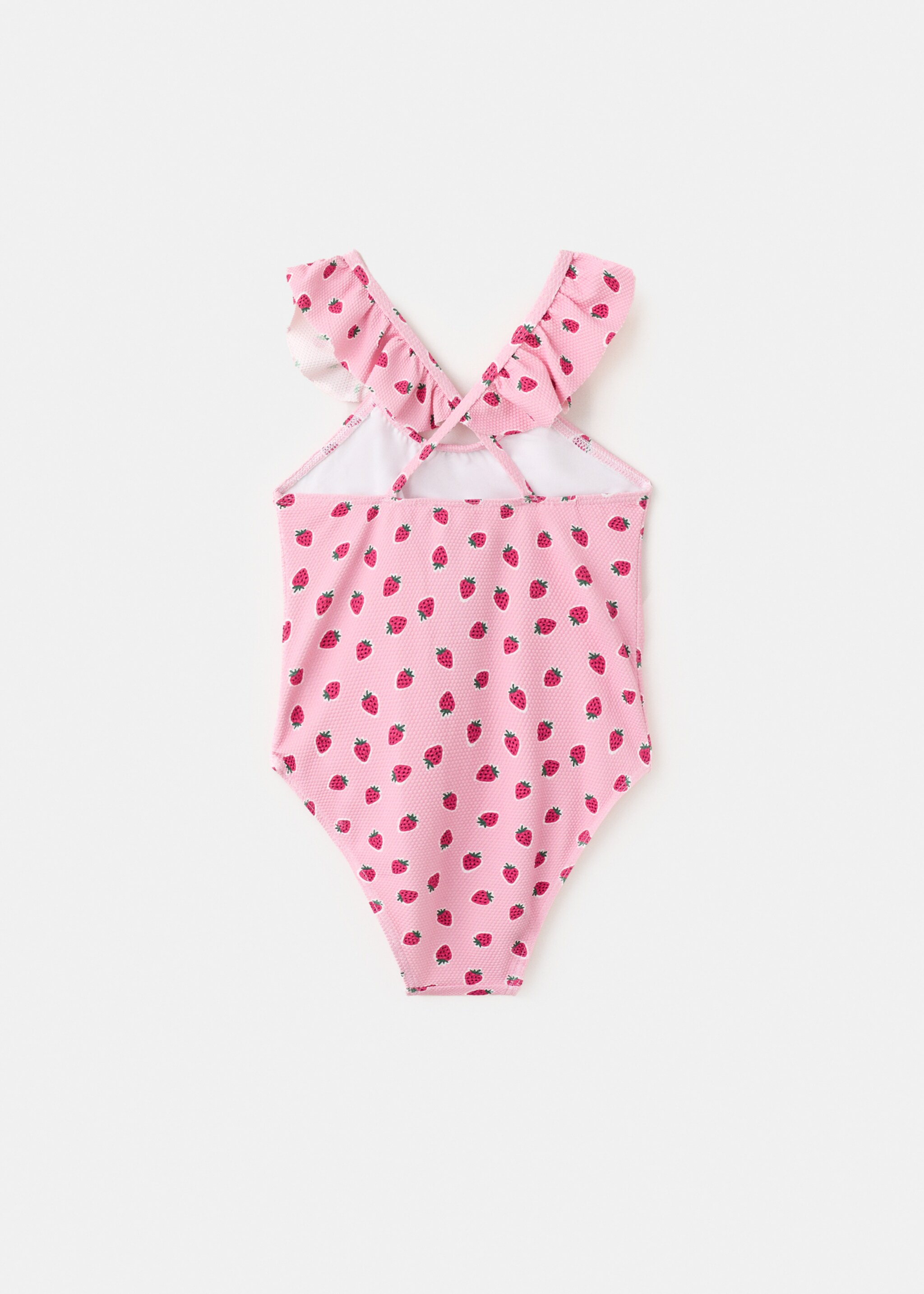 Strawberry print swimsuit - Reverse of the article, Pink. Ref: 27017905-00.