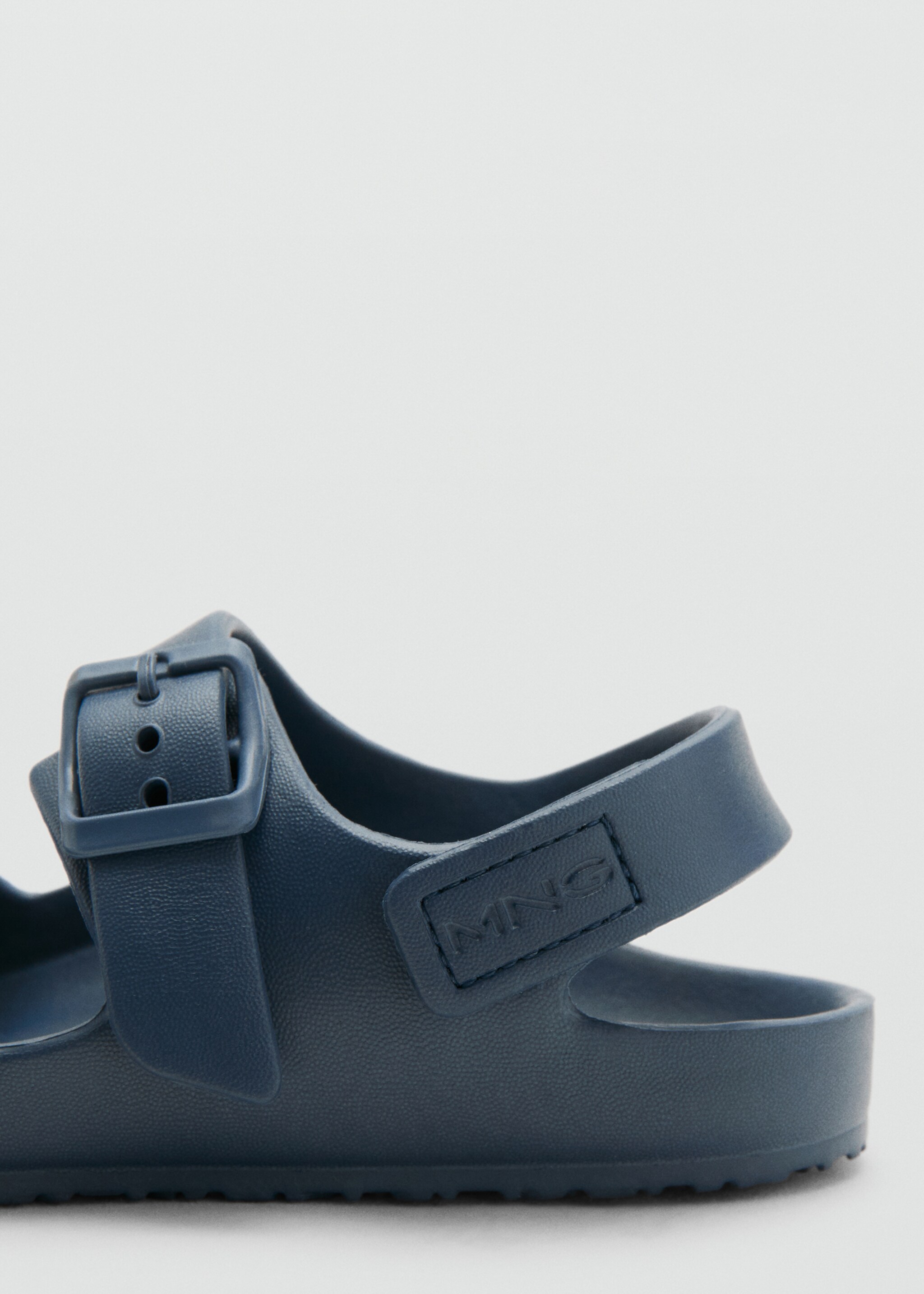 Rubberised buckle sandals - Details of the article 1, Navy. Ref: 27017906-00.