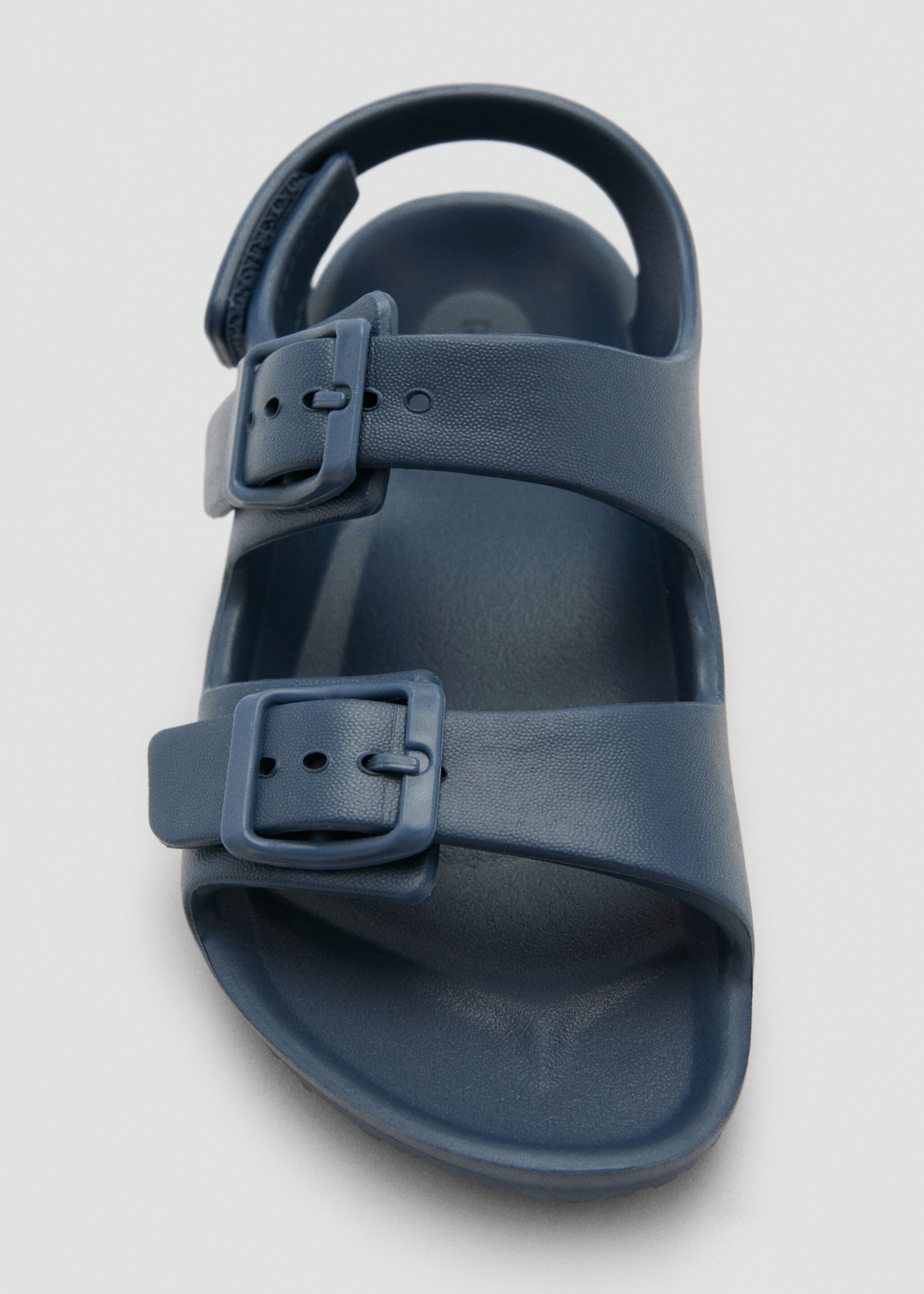 Rubberised buckle sandals - Details of the article 2, Navy. Ref: 27017906-00.