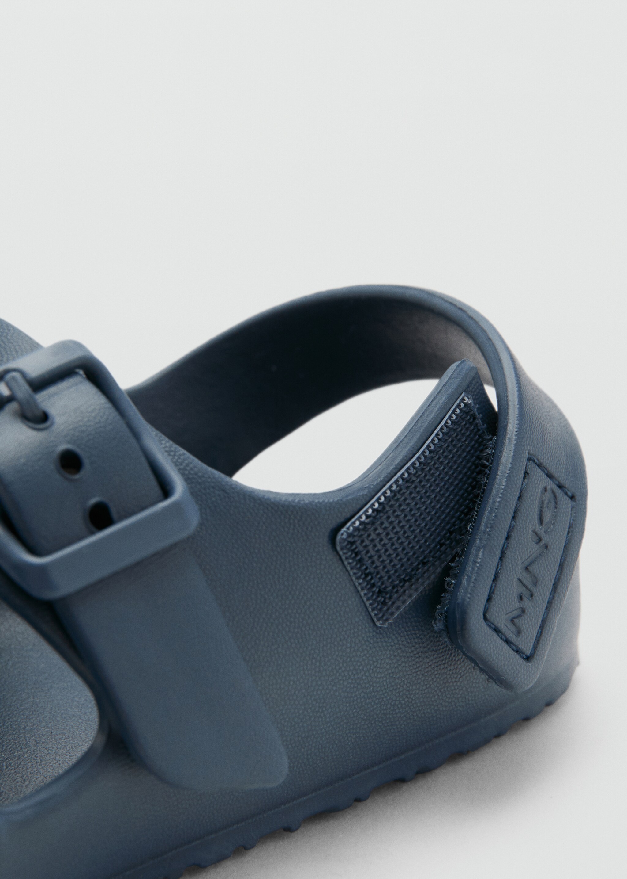 Rubberised buckle sandals - Details of the article 3, Navy. Ref: 27017906-00.