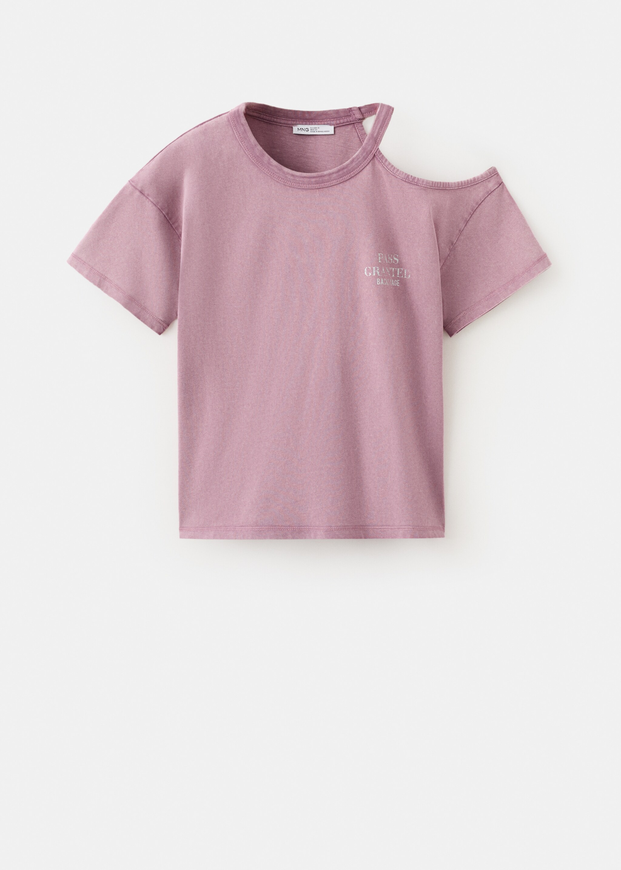 Off-the-shoulder T-shirt - Article without model, Pink. Ref: 27017908-00.