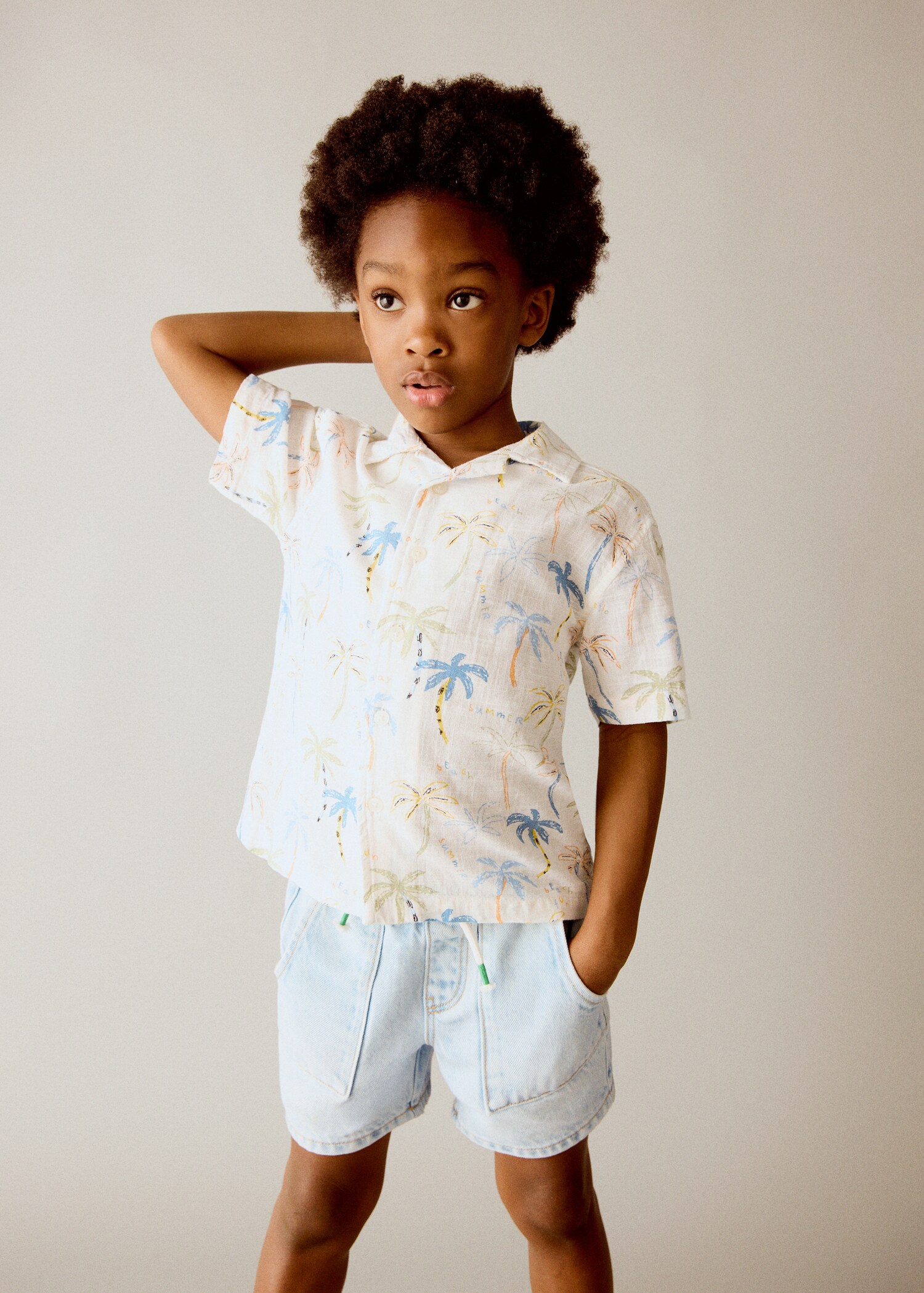 Bermuda jean cordon - Plan moyen