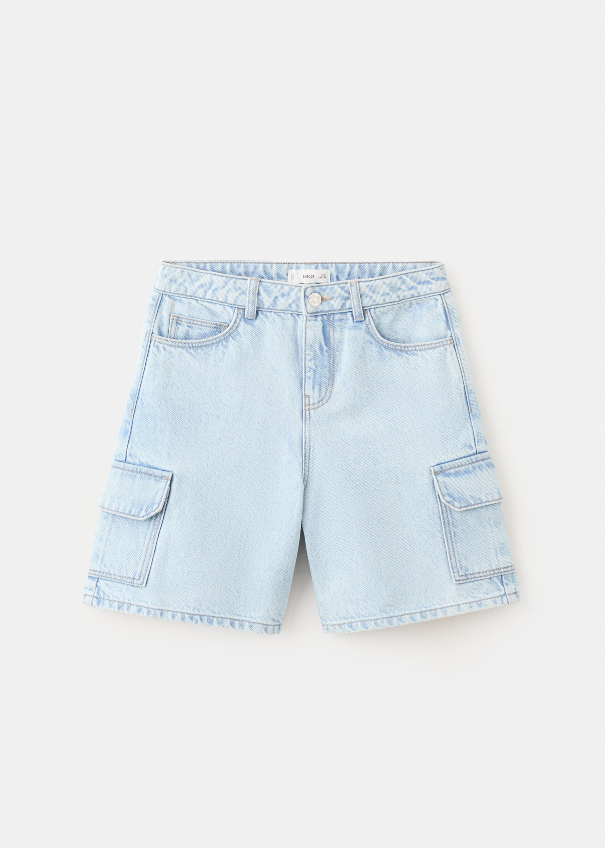 Denim cargo shorts - Article without model, Light Blue. Ref: 27017912-00.
