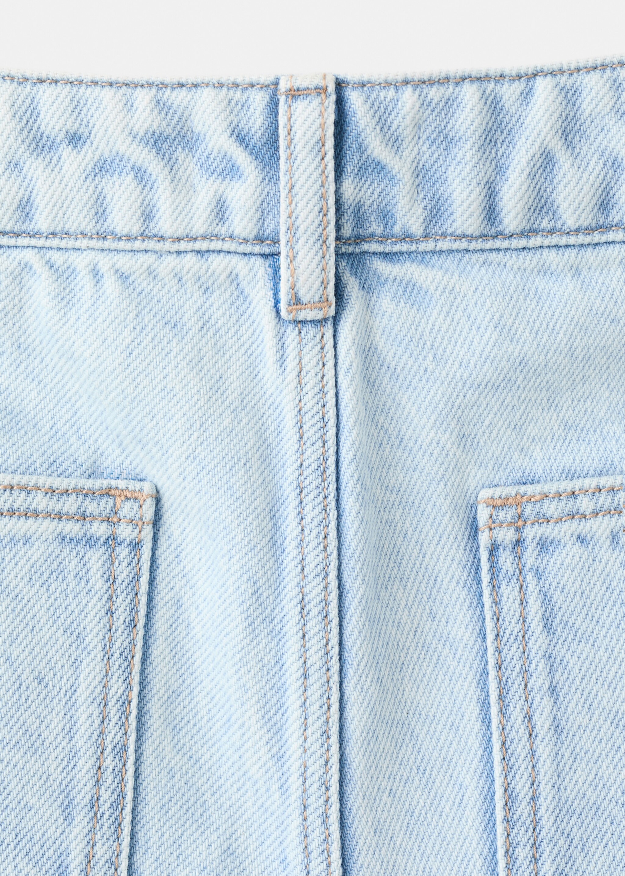Denim cargo shorts - Details of the article 0, Light Blue. Ref: 27017912-00.