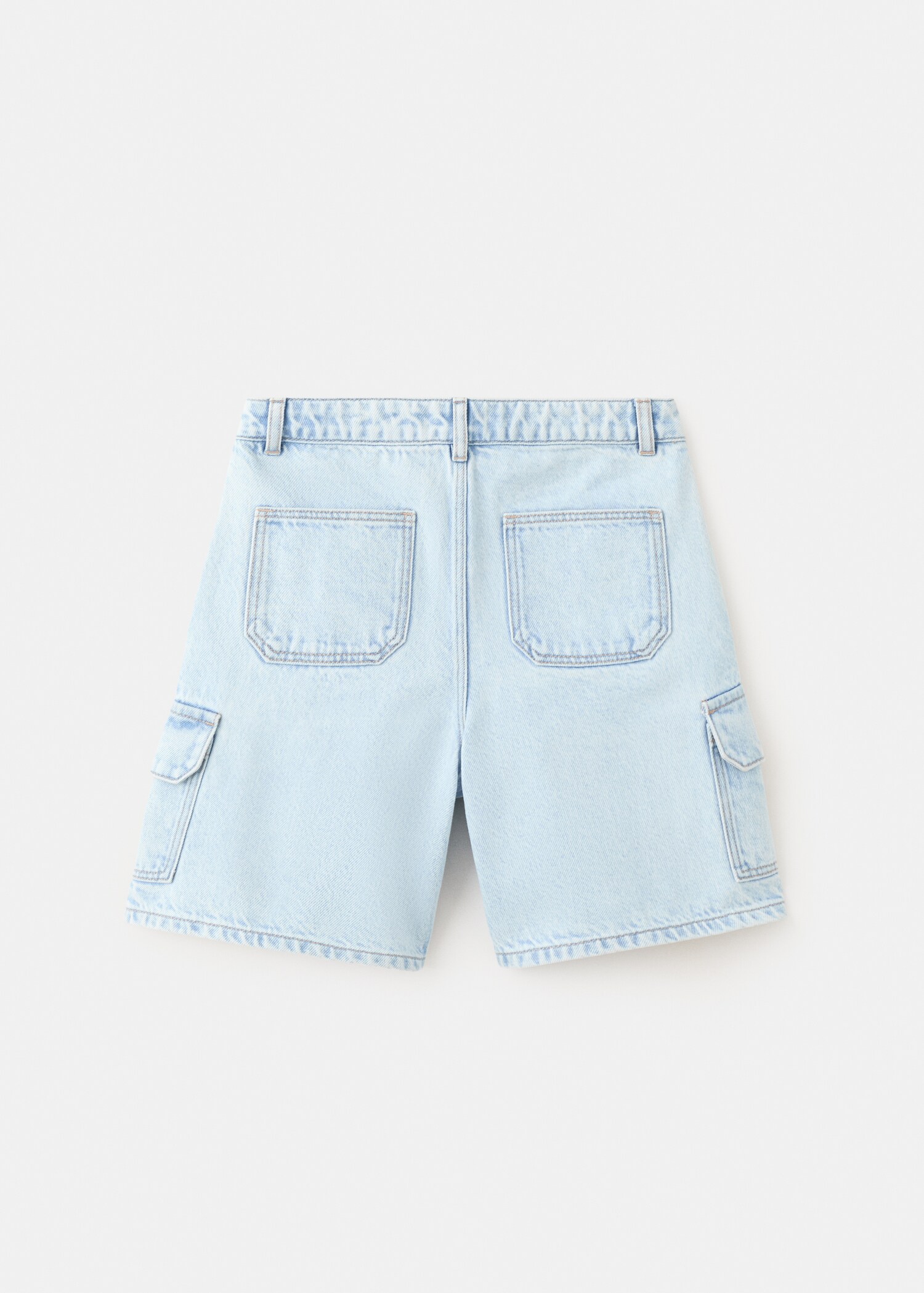 Denim cargo shorts - Reverse of the article