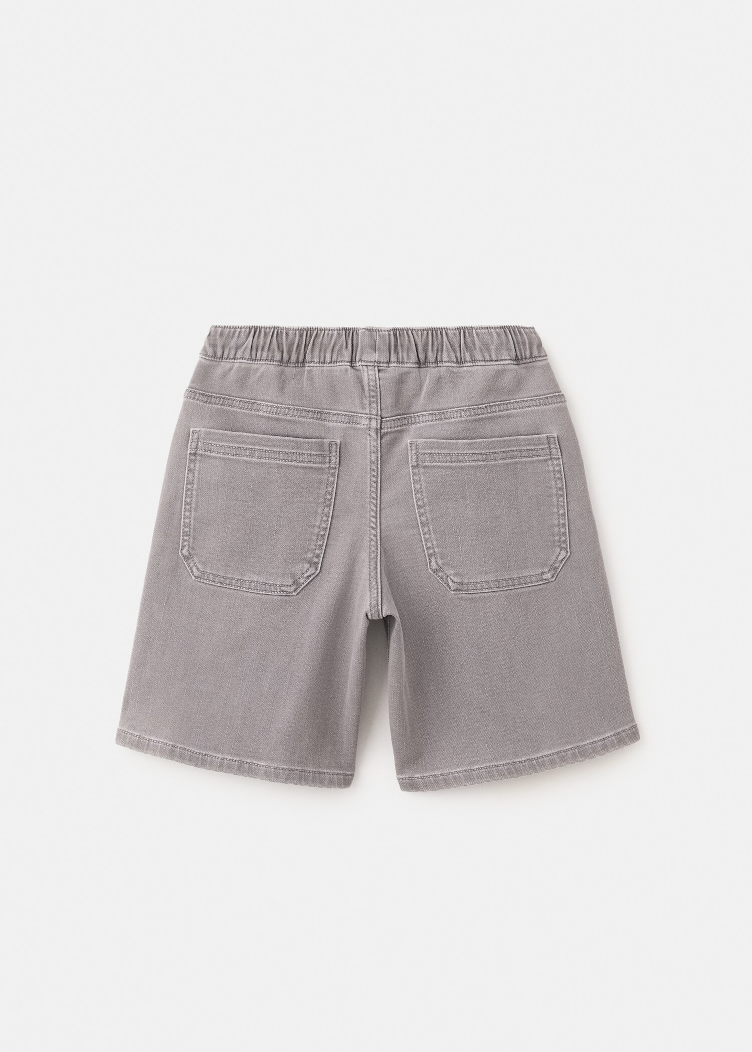 Denim shorts with an elasticated waistband - Reverse of the article