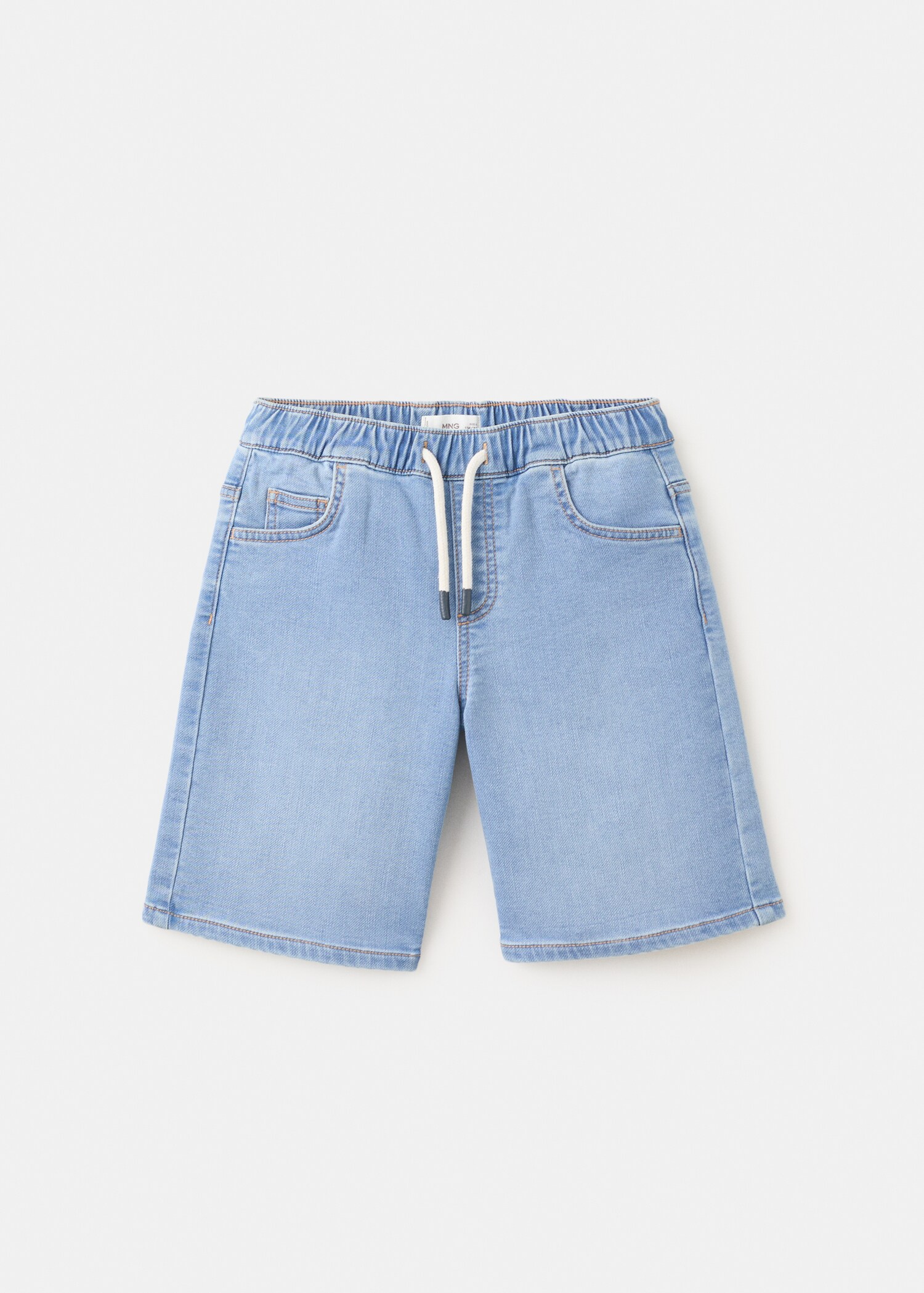 Denim shorts with an elasticated waistband - Article without model