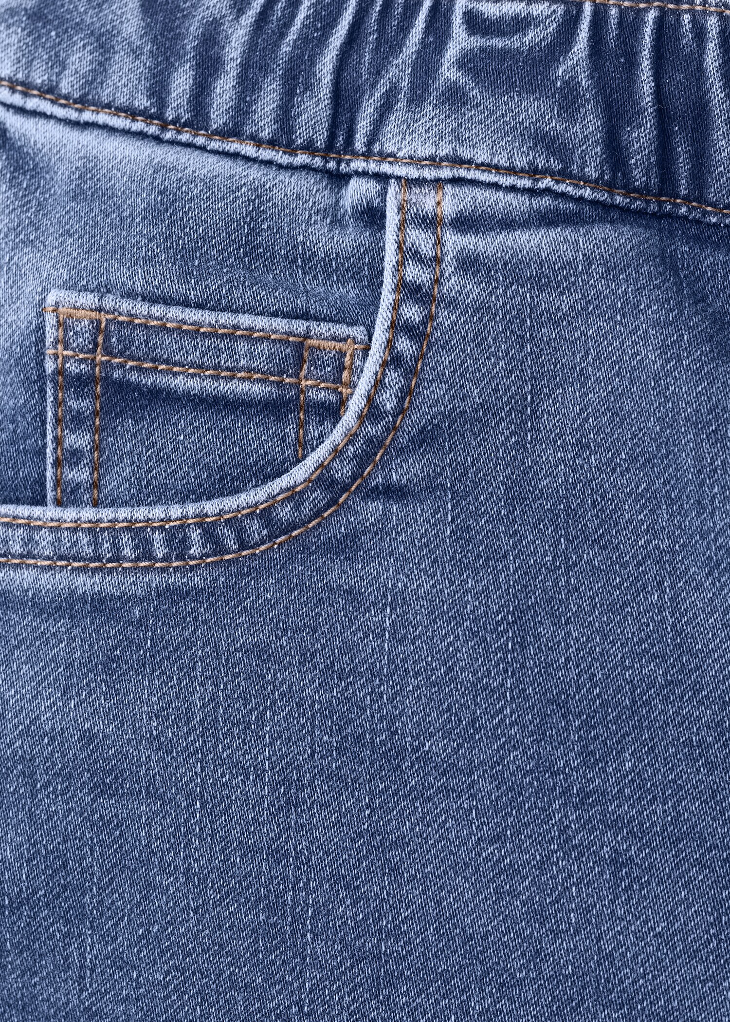 Denim shorts with an elasticated waistband - Details of the article 0