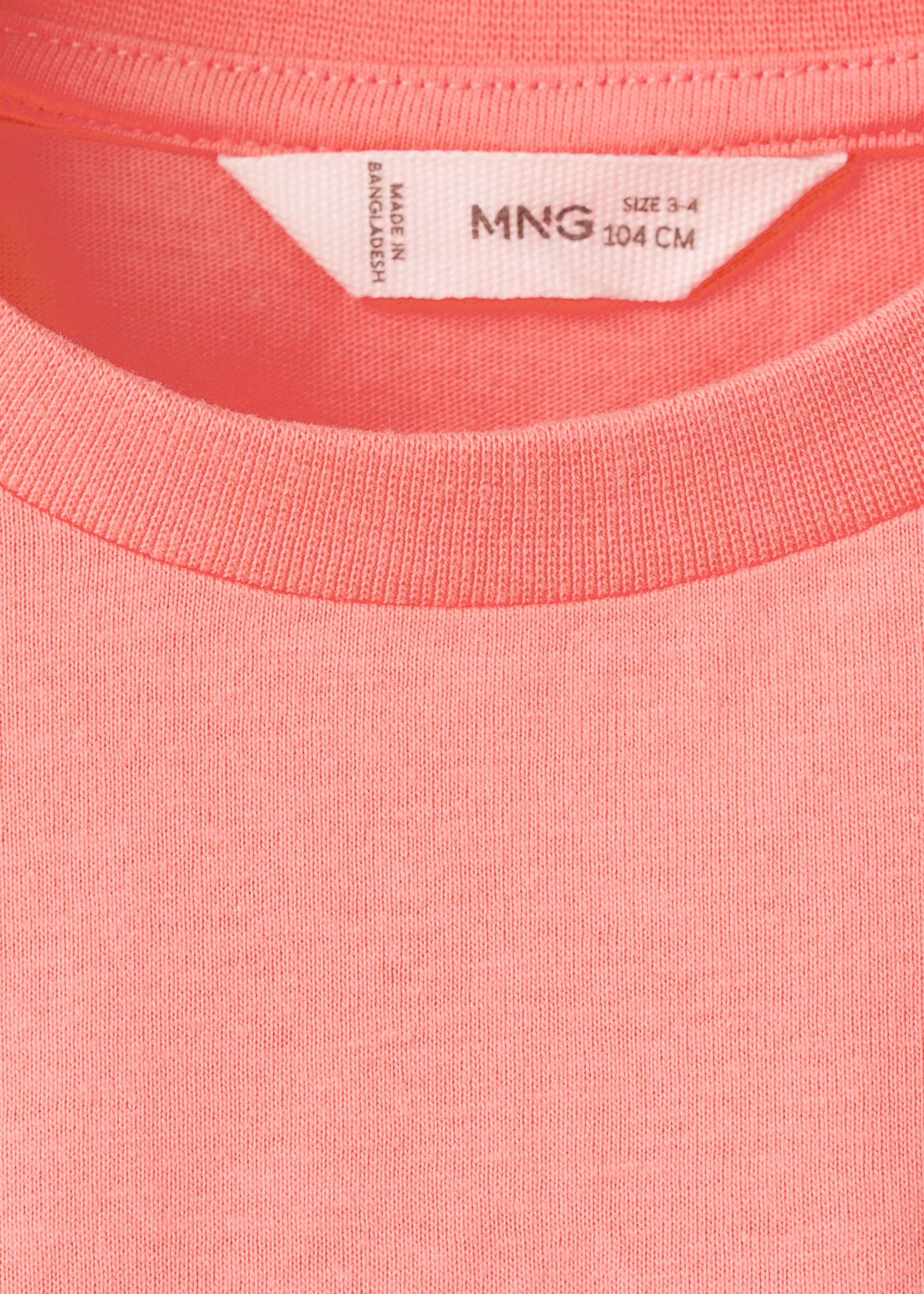 Printed cotton-blend t-shirt - Details of the article 8, Grapefruit. Ref: 27017915-00.