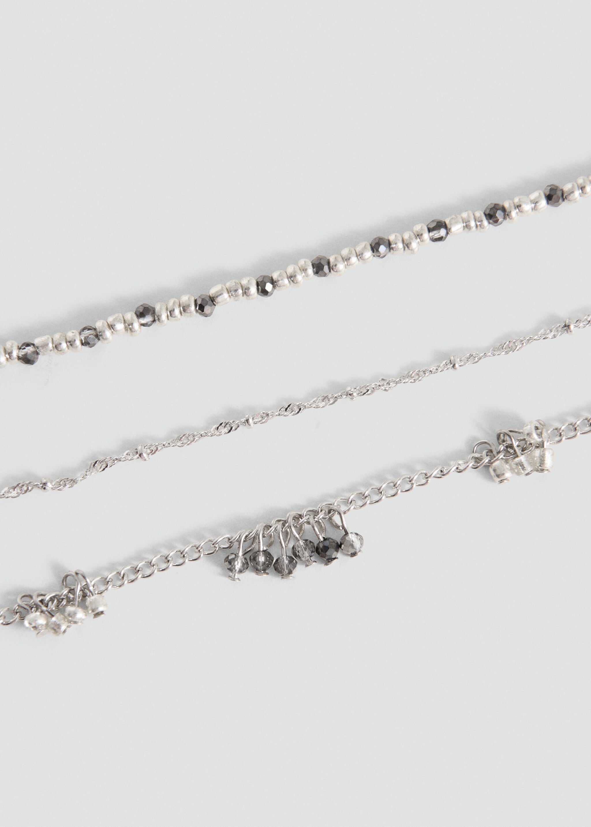 Multiple pendant necklace - Medium plane, Silver. Ref: 27017924-00.