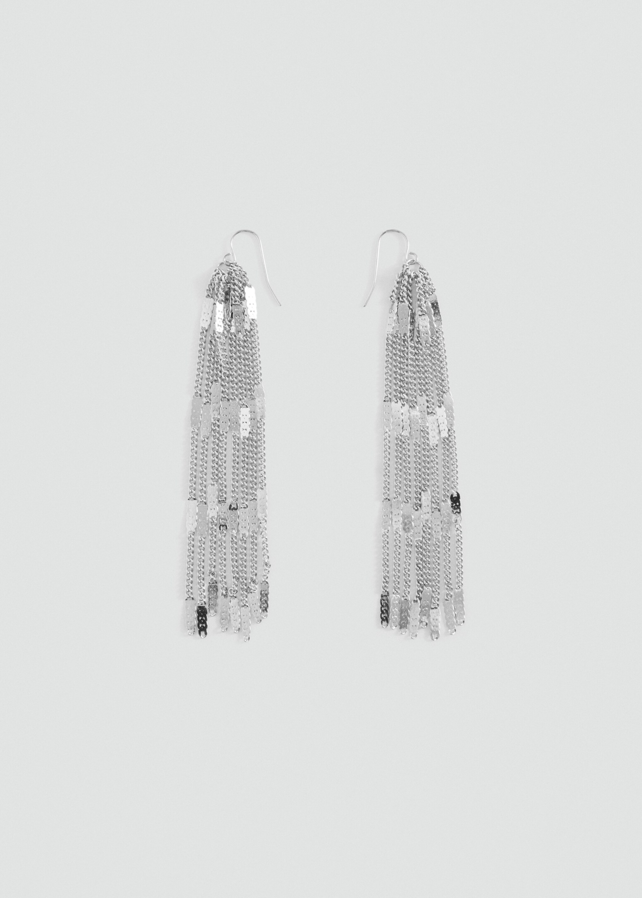 Long cascade-effect earrings - Article without model, Silver. Ref: 27017926-00.