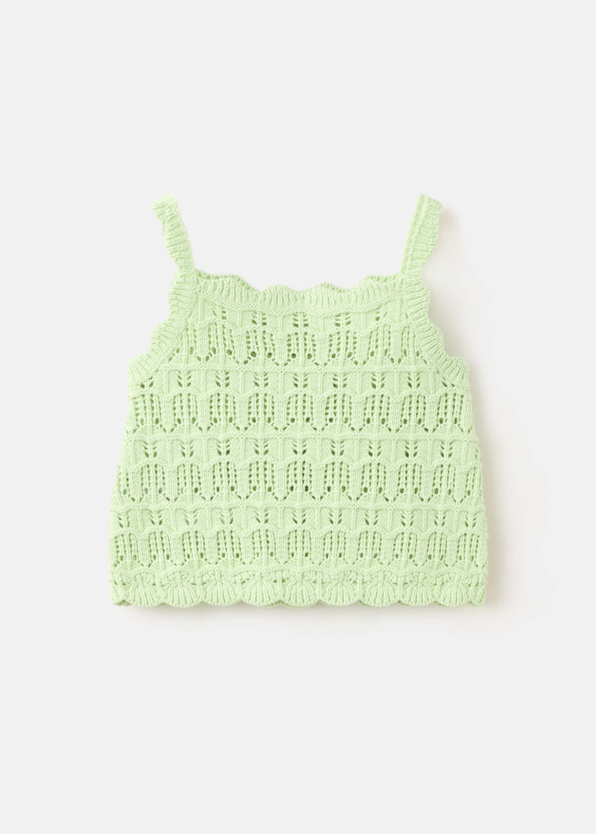 Openwork knit top - Article without model, Green Apple. Ref: 27017928-00.