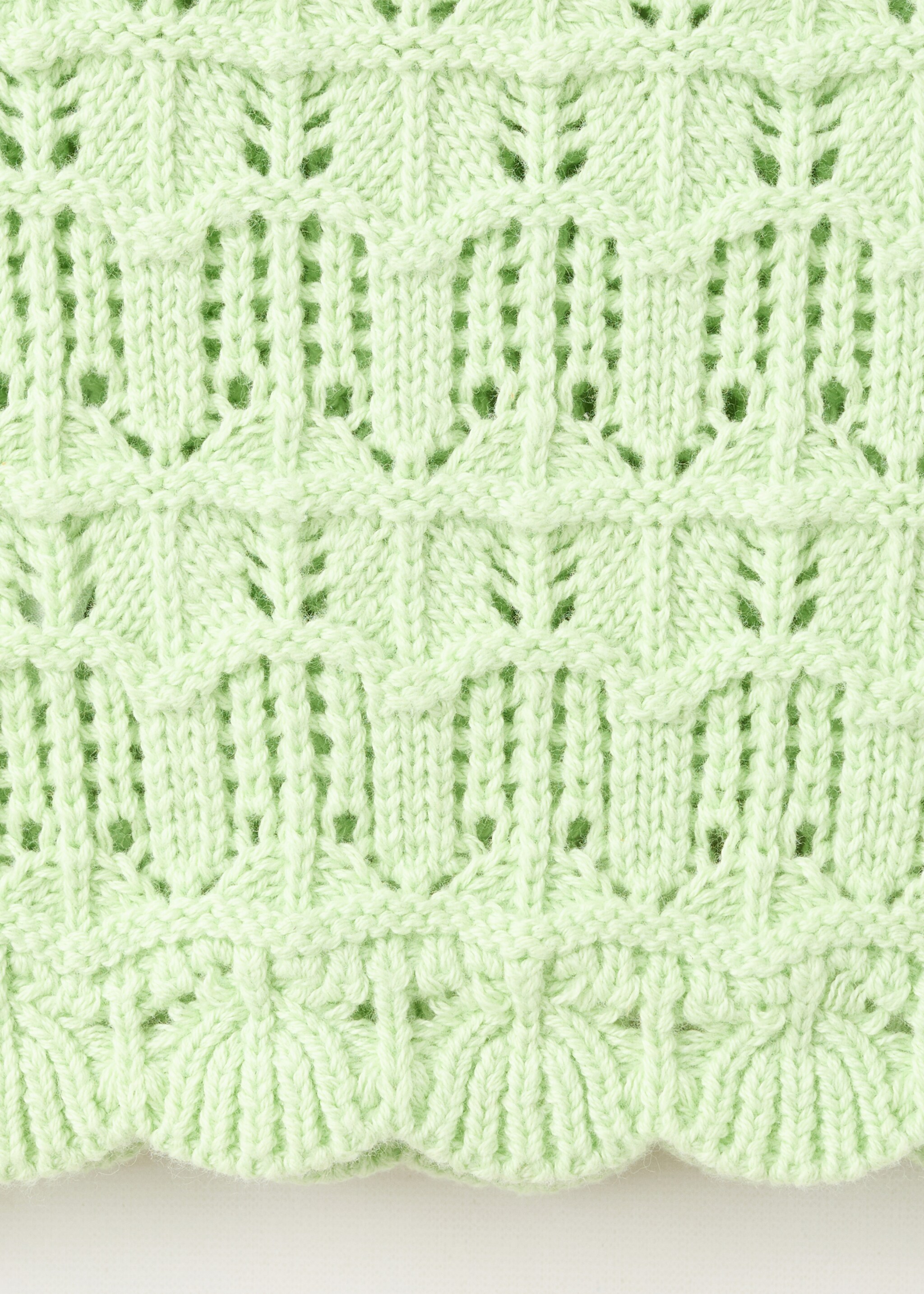 Openwork knit top - Details of the article 0, Green Apple. Ref: 27017928-00.