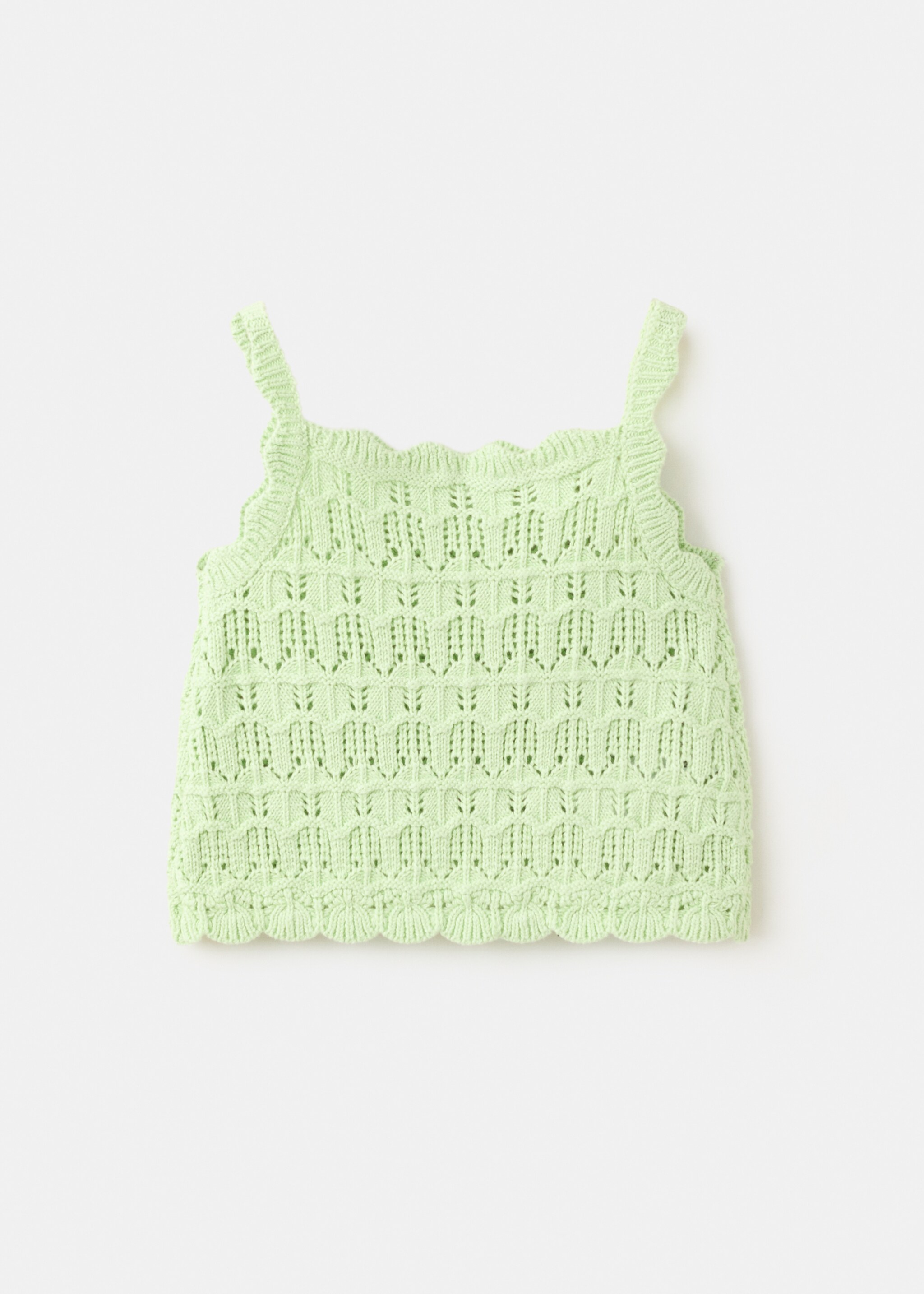 Openwork knit top - Reverse of the article, Green Apple. Ref: 27017928-00.