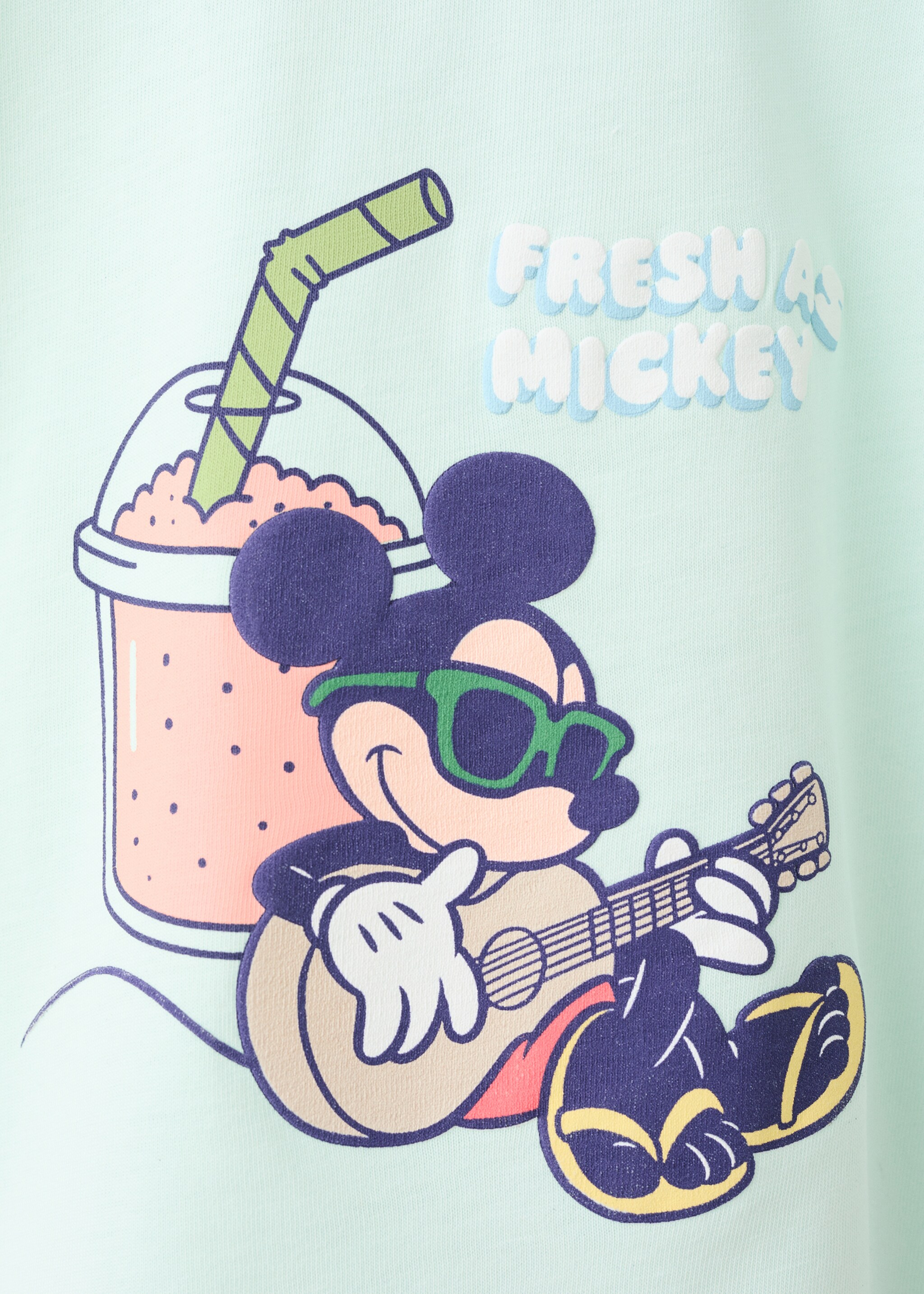 Mickey Mouse cotton t-shirt - Details of the article 8, Mint Green. Ref: 27017932-00.