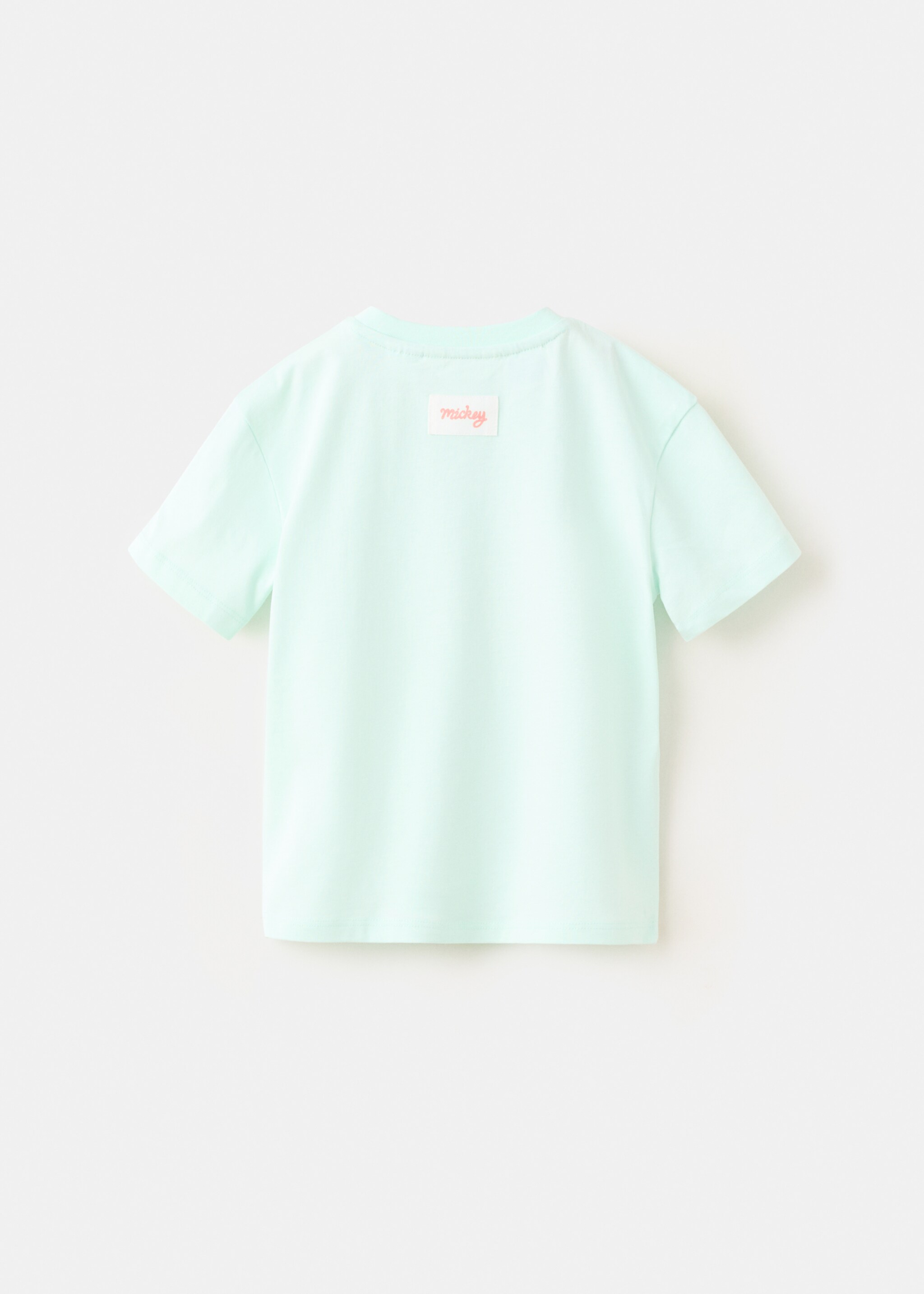 Mickey Mouse cotton t-shirt - Reverse of the article, Mint Green. Ref: 27017932-00.