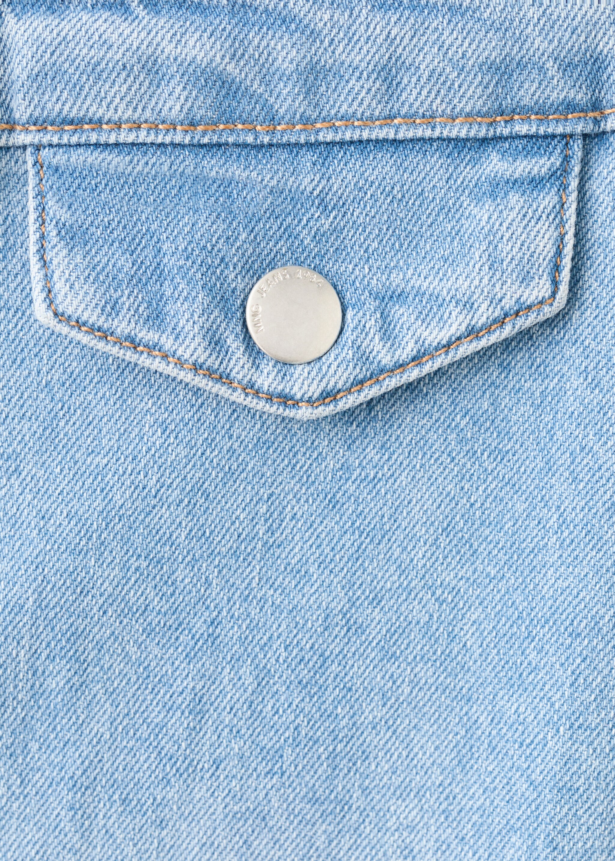 Wide leg mid-rise trousers with pockets - Details of the article 8, Medium Blue. Ref: 27017943-00.