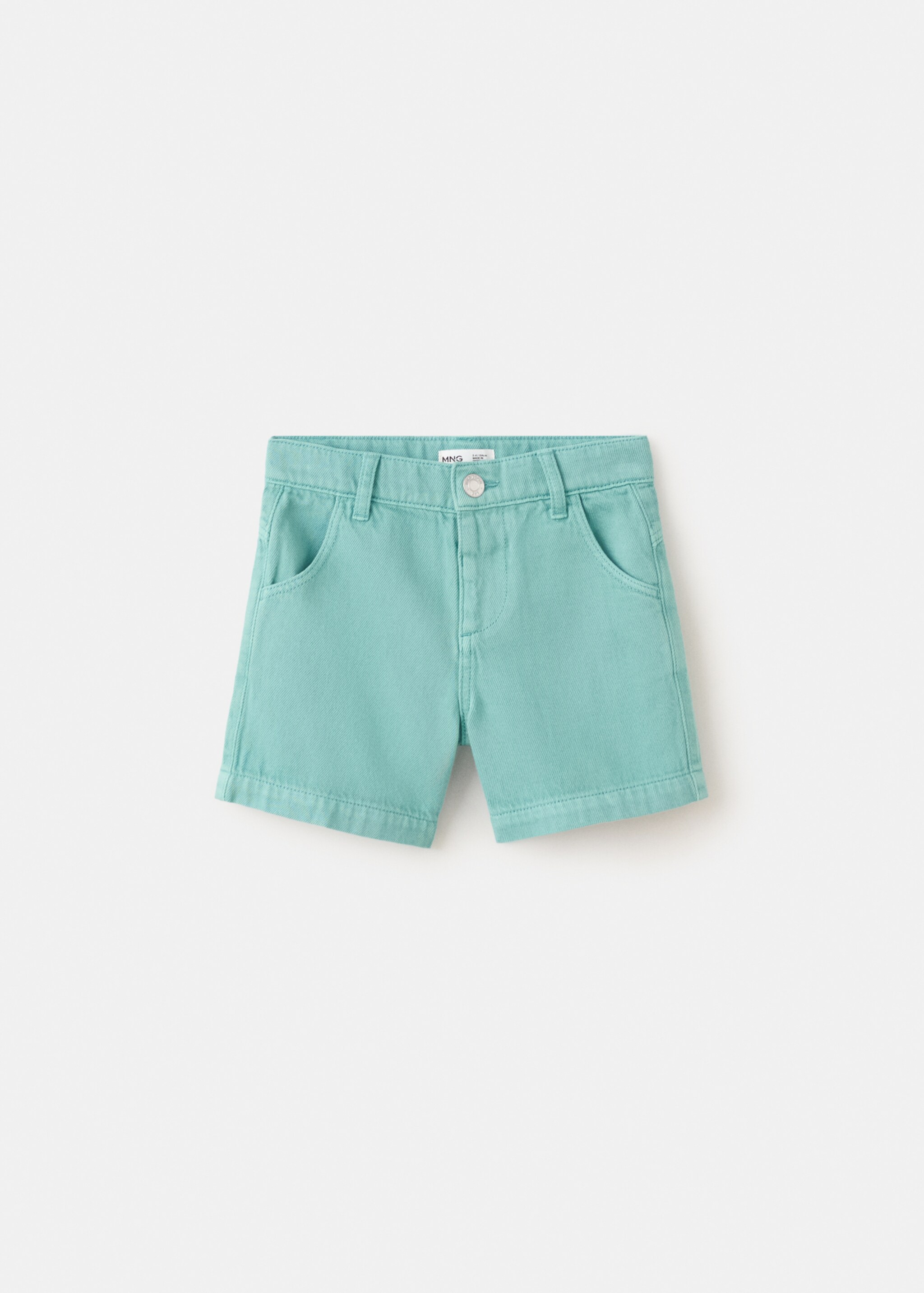 Denim Bermuda shorts - Article without model, Turquoise. Ref: 27018271-00.