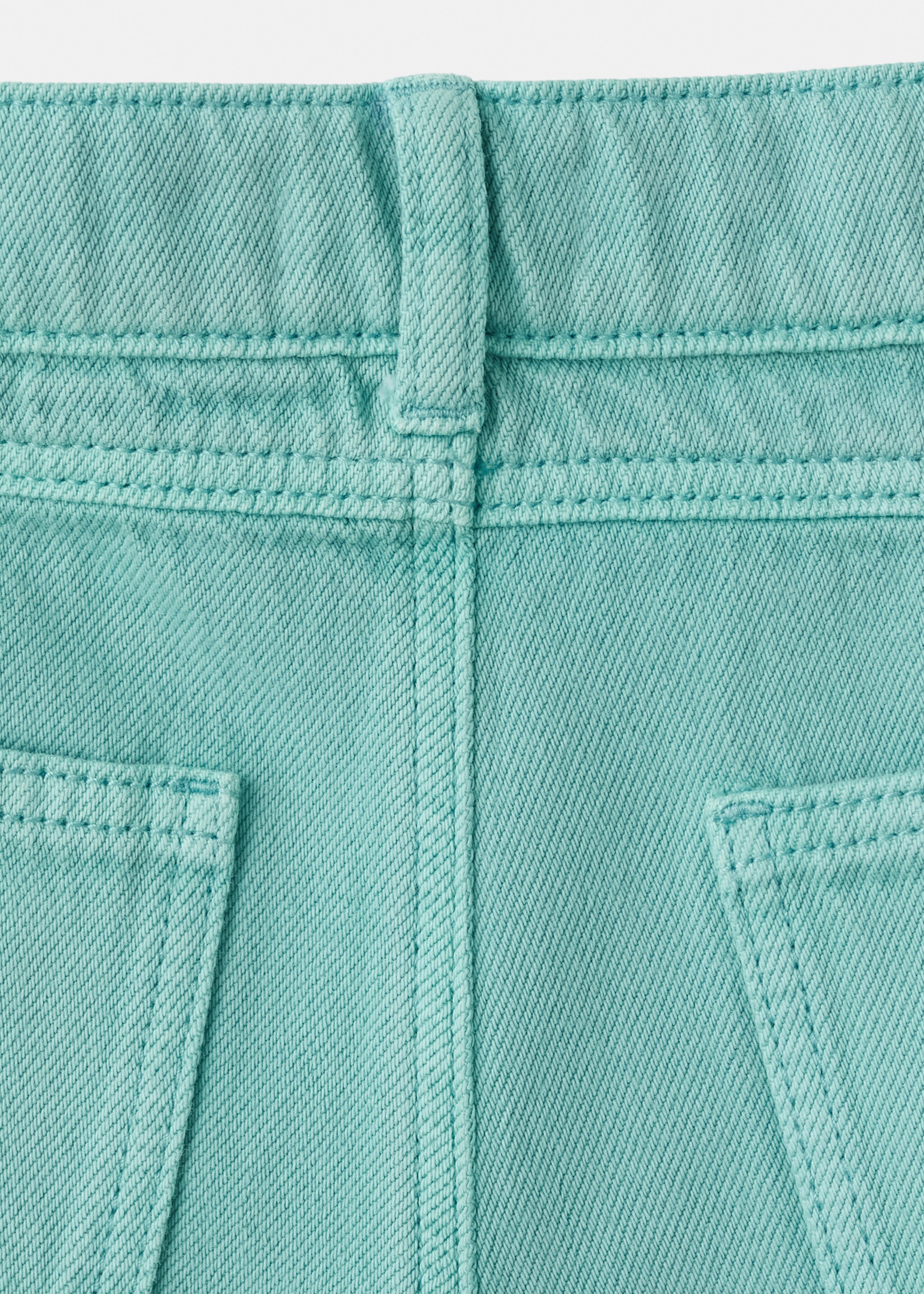 Denim Bermuda shorts - Details of the article 0, Turquoise. Ref: 27018271-00.