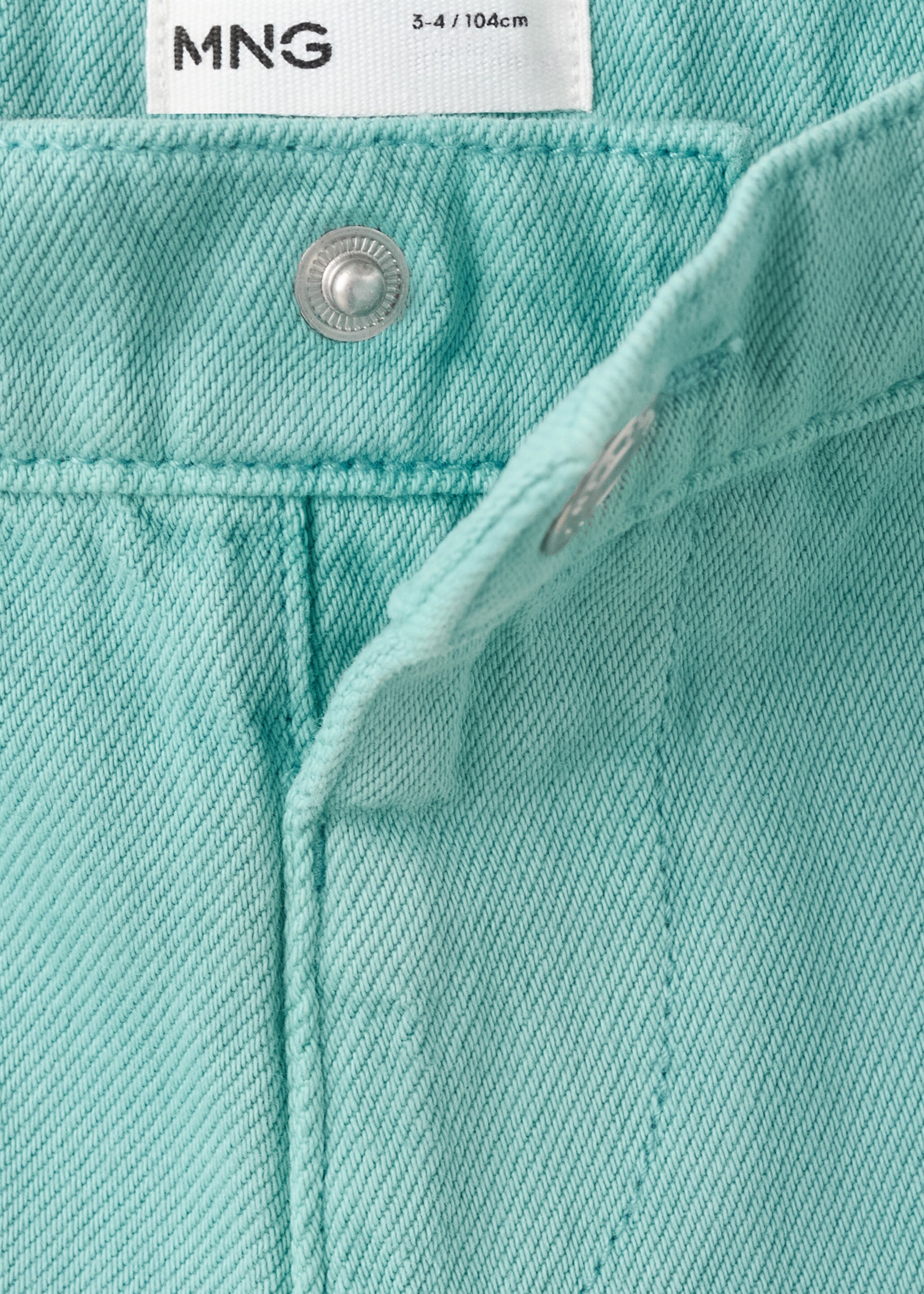 Denim Bermuda shorts - Details of the article 8, Turquoise. Ref: 27018271-00.