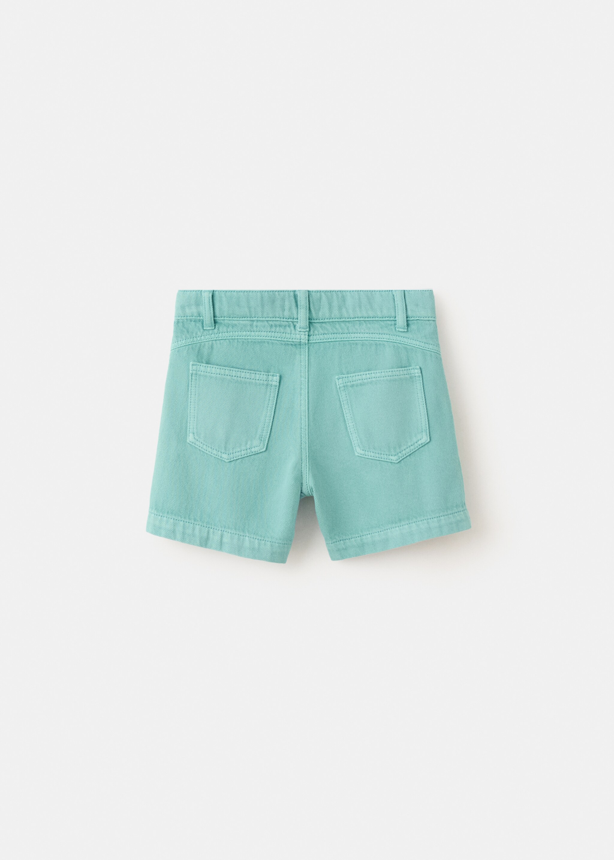 Denim Bermuda shorts - Reverse of the article, Turquoise. Ref: 27018271-00.