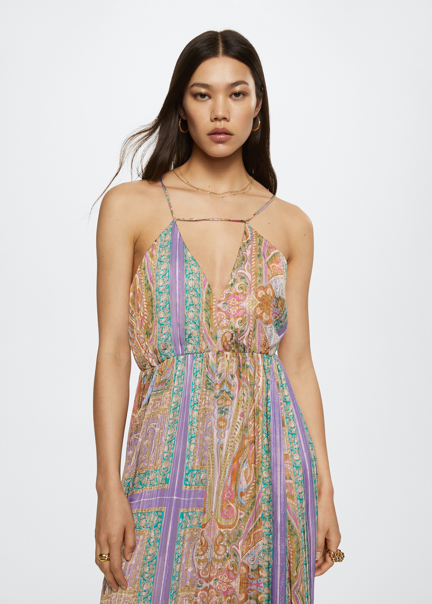 Paisley chiffon dress - Medium plane