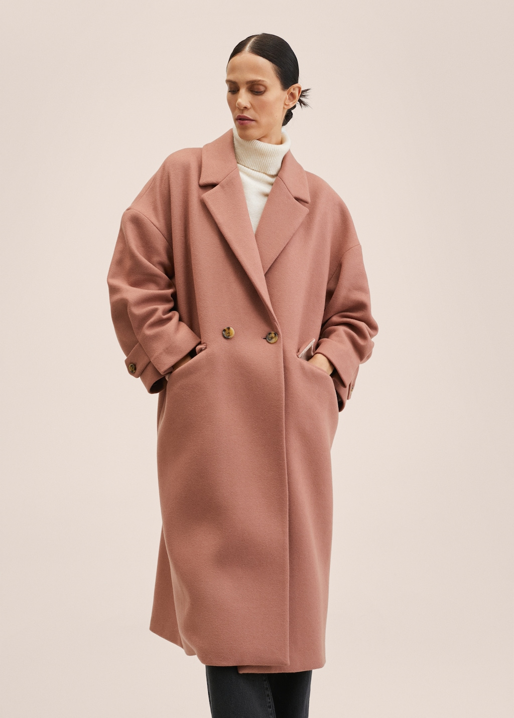 Oversize wool coat Women MANGO Montenegro